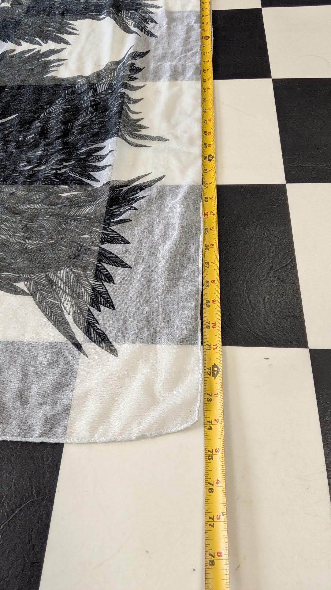 Skull & Wings Black Gray White Fashion Scarf Wrap Shawl 38" x 74"
