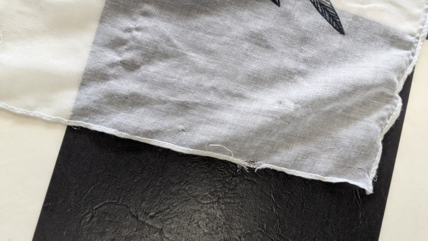 Skull & Wings Black Gray White Fashion Scarf Wrap Shawl 38" x 74"