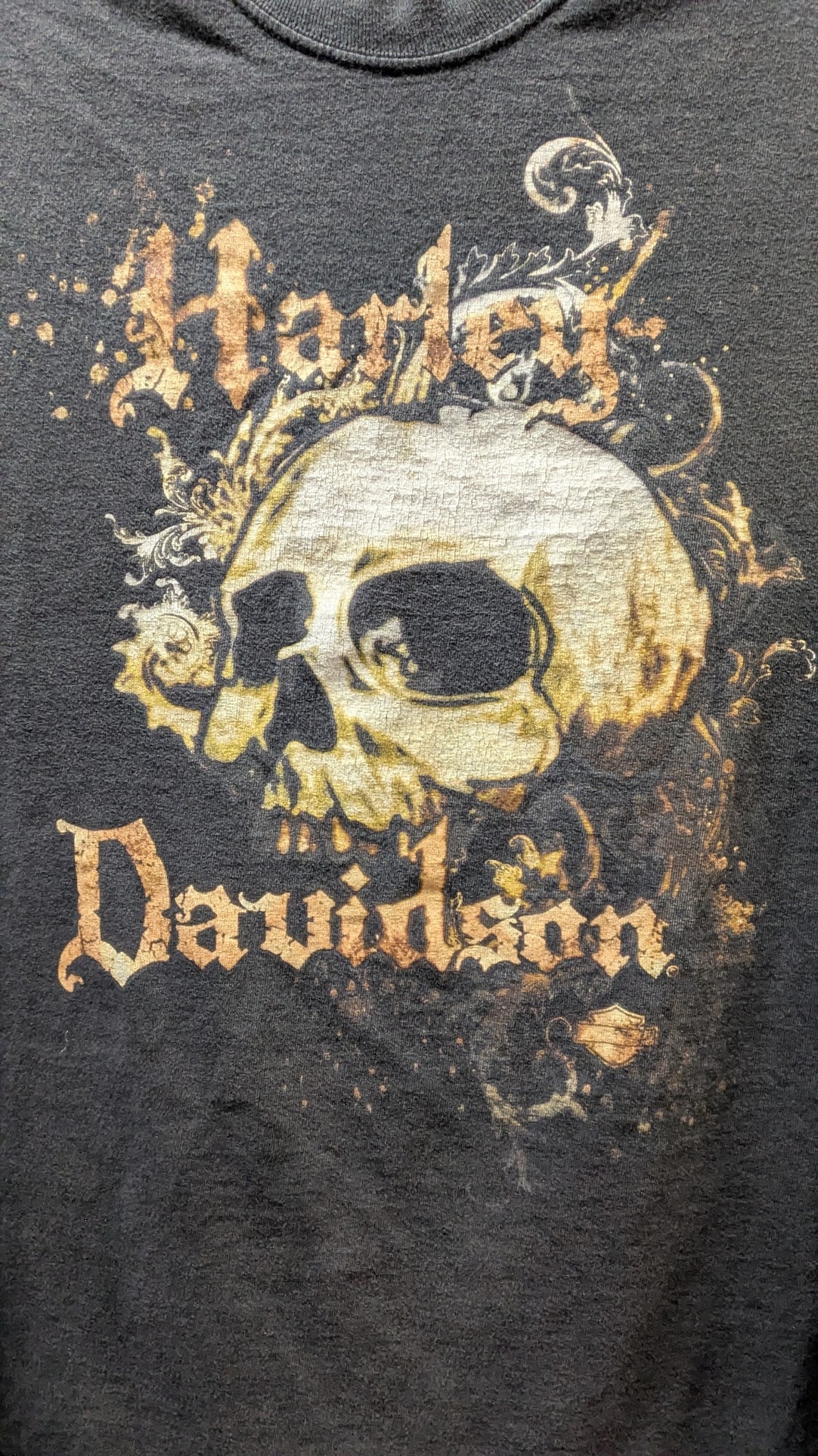 Harley-Davidson Florence Kentucky Skull Sleeveless Cut Off T-Shirt Men's Large Est Black