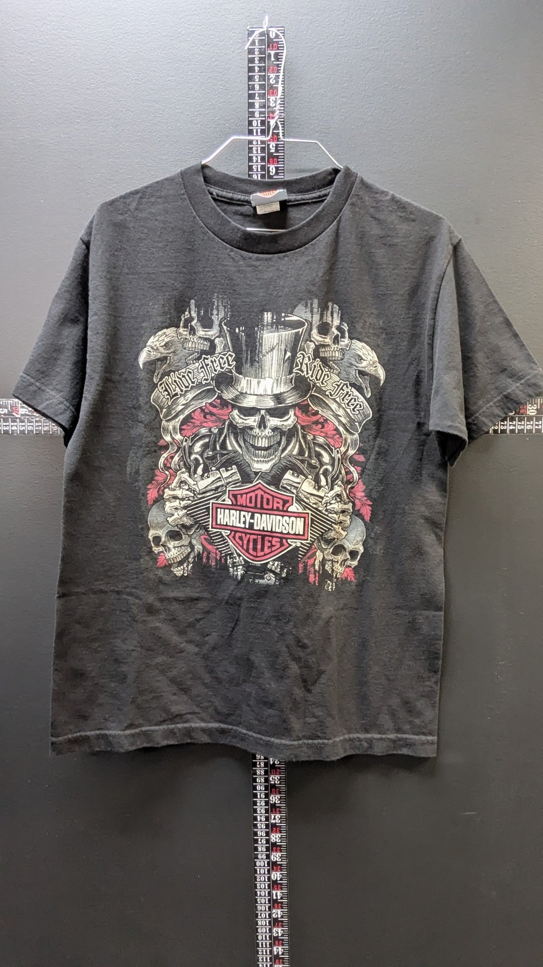 Harley-Davidson Cincinnati Ohio Skull Graphic T-Shirt Men's Medium Black