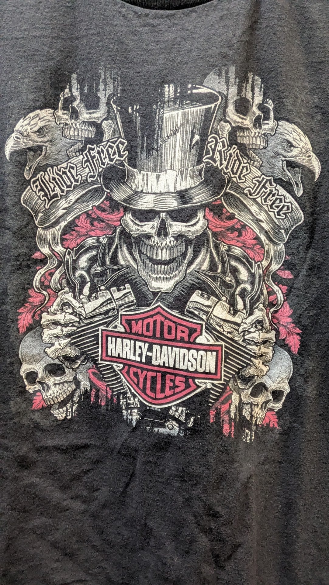 Harley-Davidson Cincinnati Ohio Skull Graphic T-Shirt Men's Medium Black