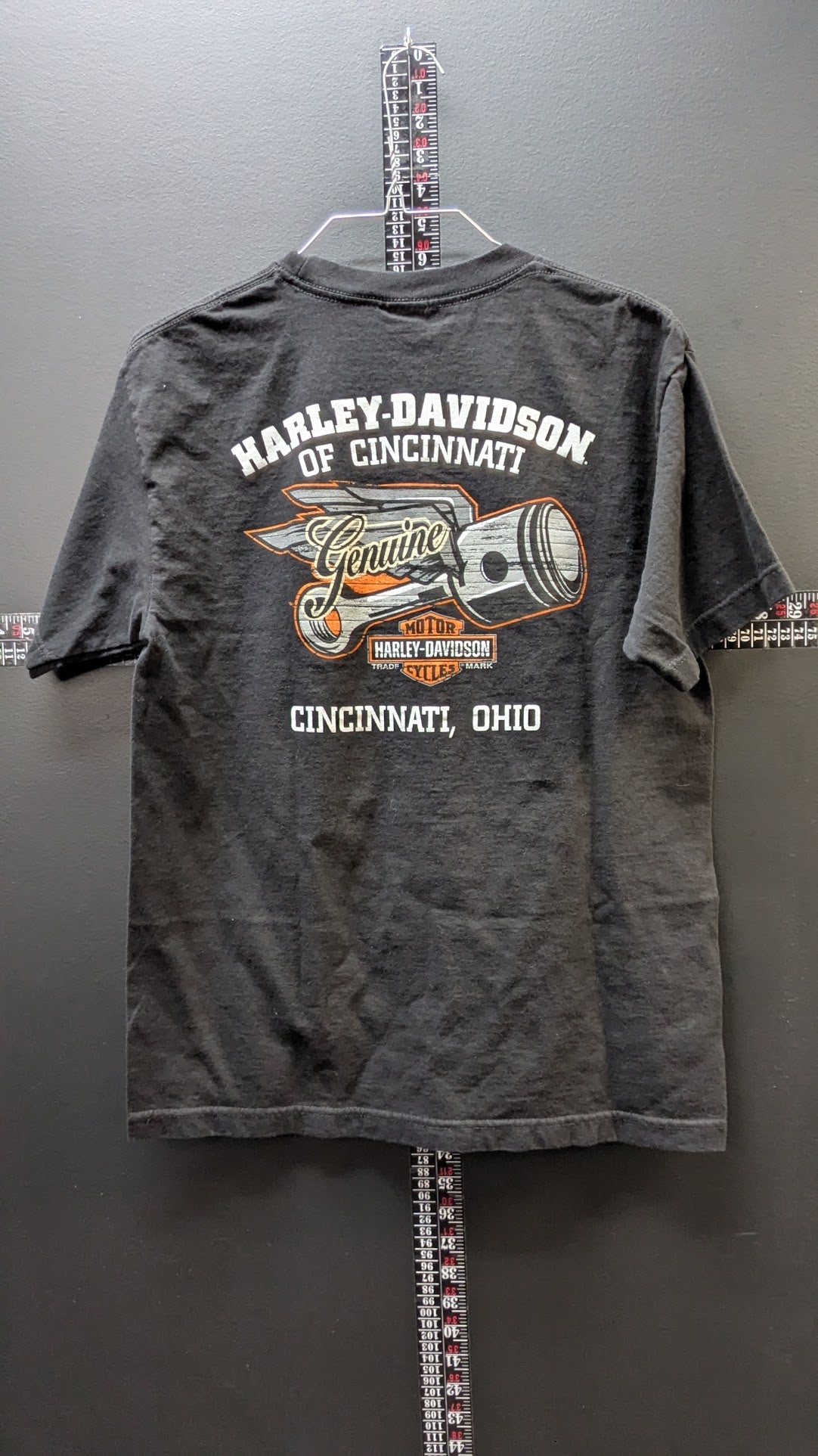 Harley-Davidson Cincinnati Ohio Skull Graphic T-Shirt Men's Medium Black
