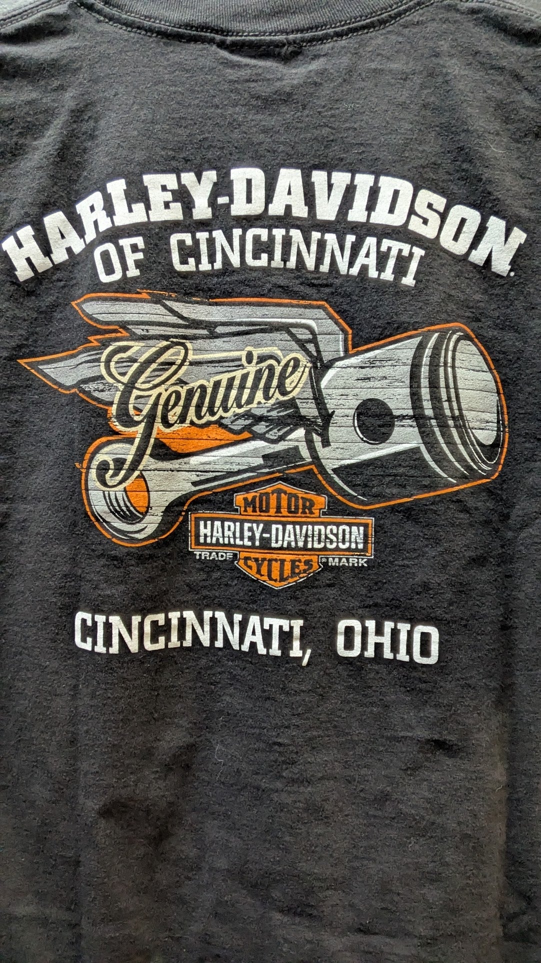Harley-Davidson Cincinnati Ohio Skull Graphic T-Shirt Men's Medium Black