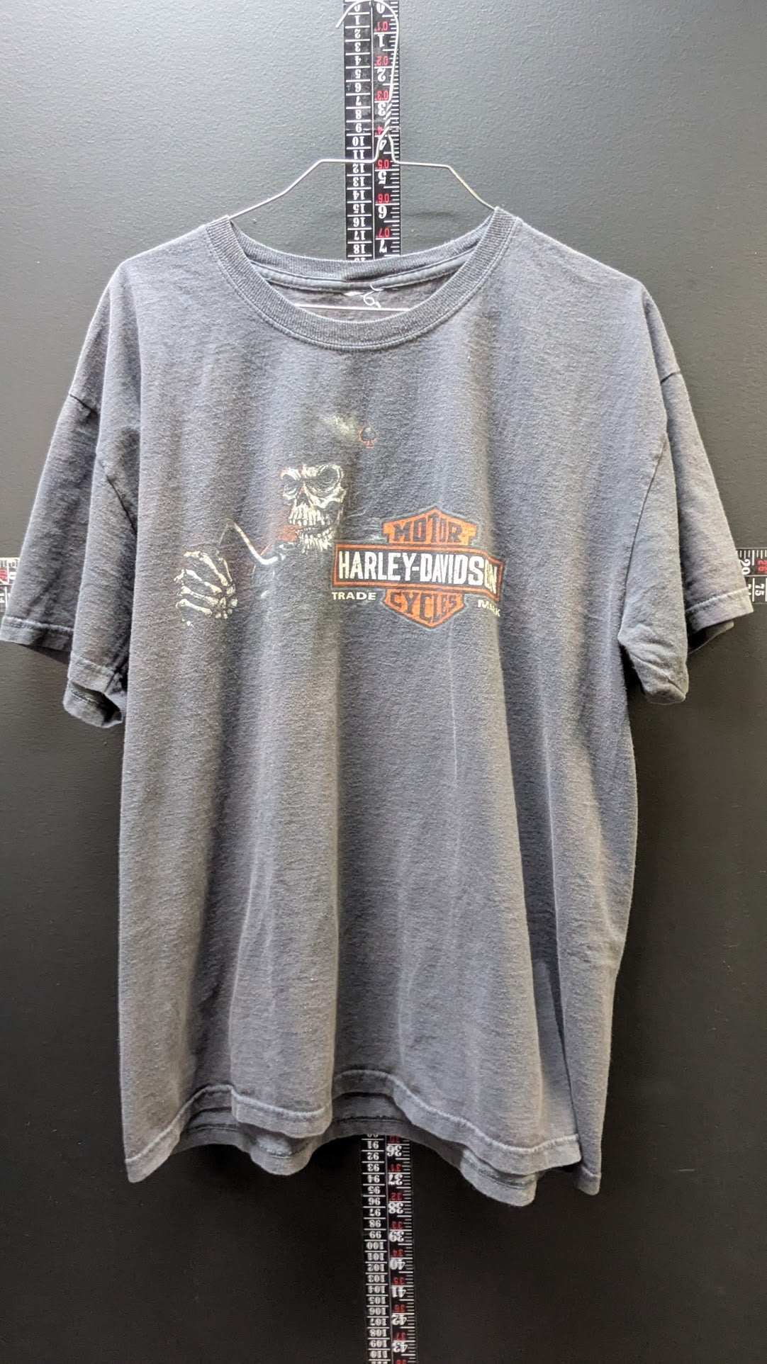 Harley-Davidson of Cincinnati Ohio Grim Reaper Graphic T-Shirt Adult Large Gray