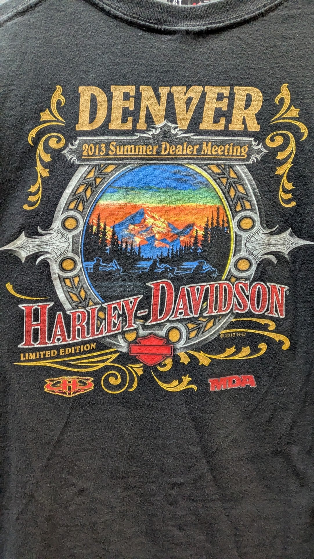 2013 Harley-Davidson Denver Summer Dealer Meeting Limited Edition T-Shirt Adult Large XL Black