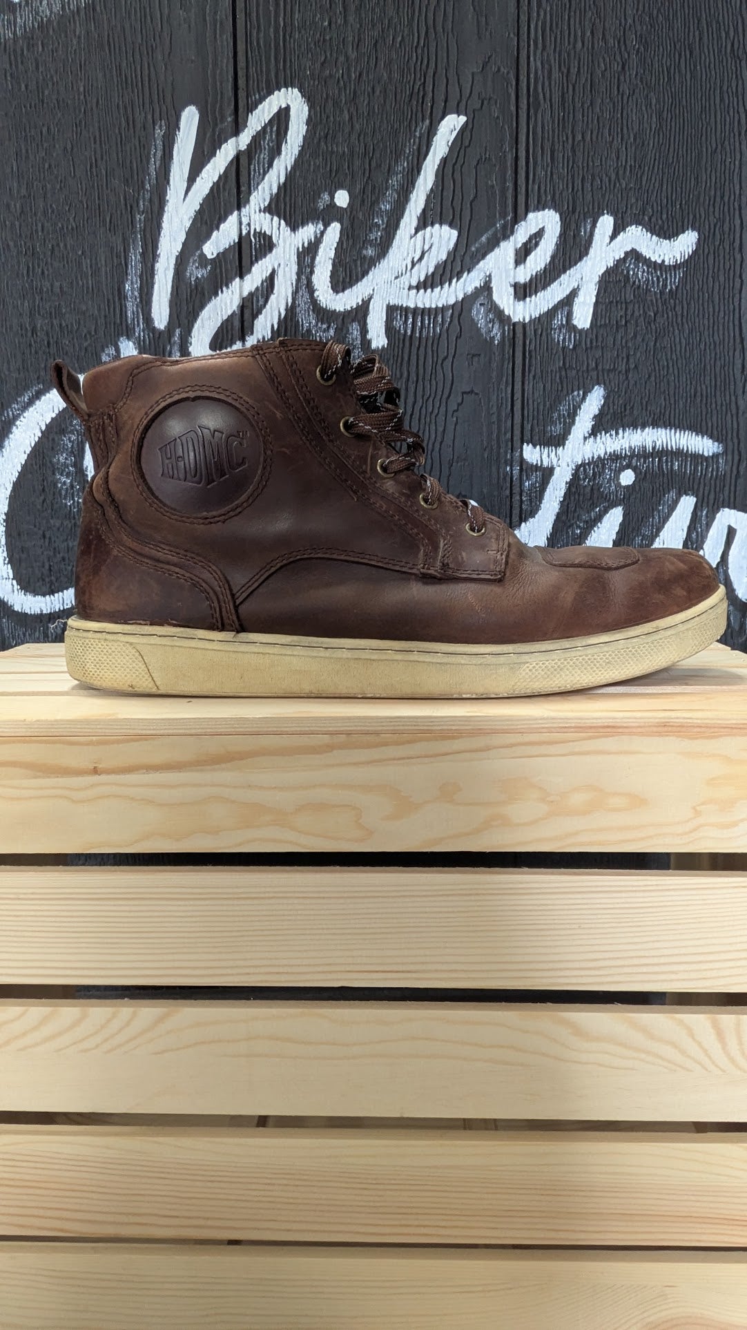 Harley-Davidson Brown Leather High Top Riding Sneakers Boots Men's Size 13