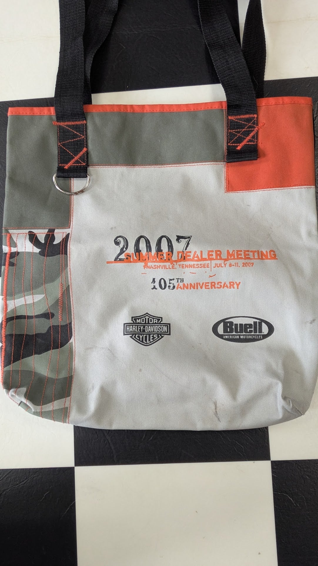 Harley-Davidson 2007 Summer Dealer Meeting Nashville 105th Anniversary Tote Bag Buell