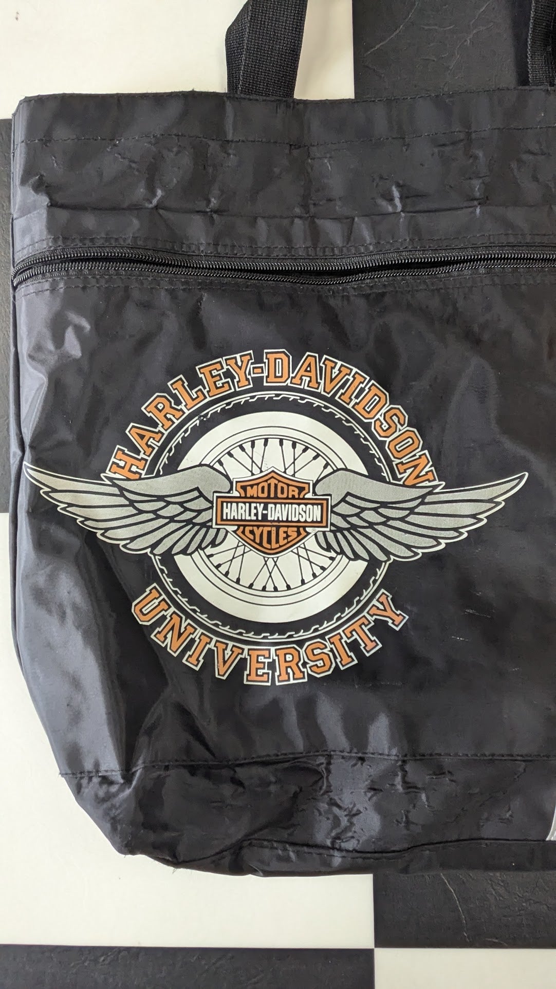 Harley-Davidson University Tote Bag Winged Bar & Shield Dealer Training Motorcycle Collectible