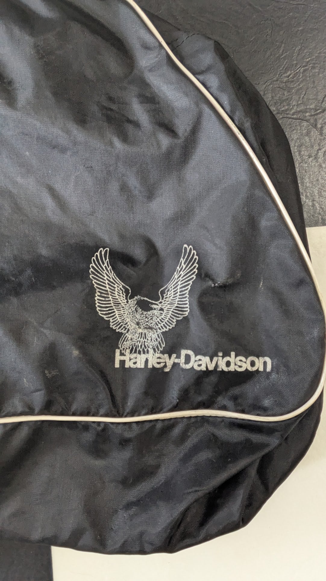 Vintage Harley-Davidson Eagle Logo Nylon Travel Gym Bag Black Motorcycle Luggage