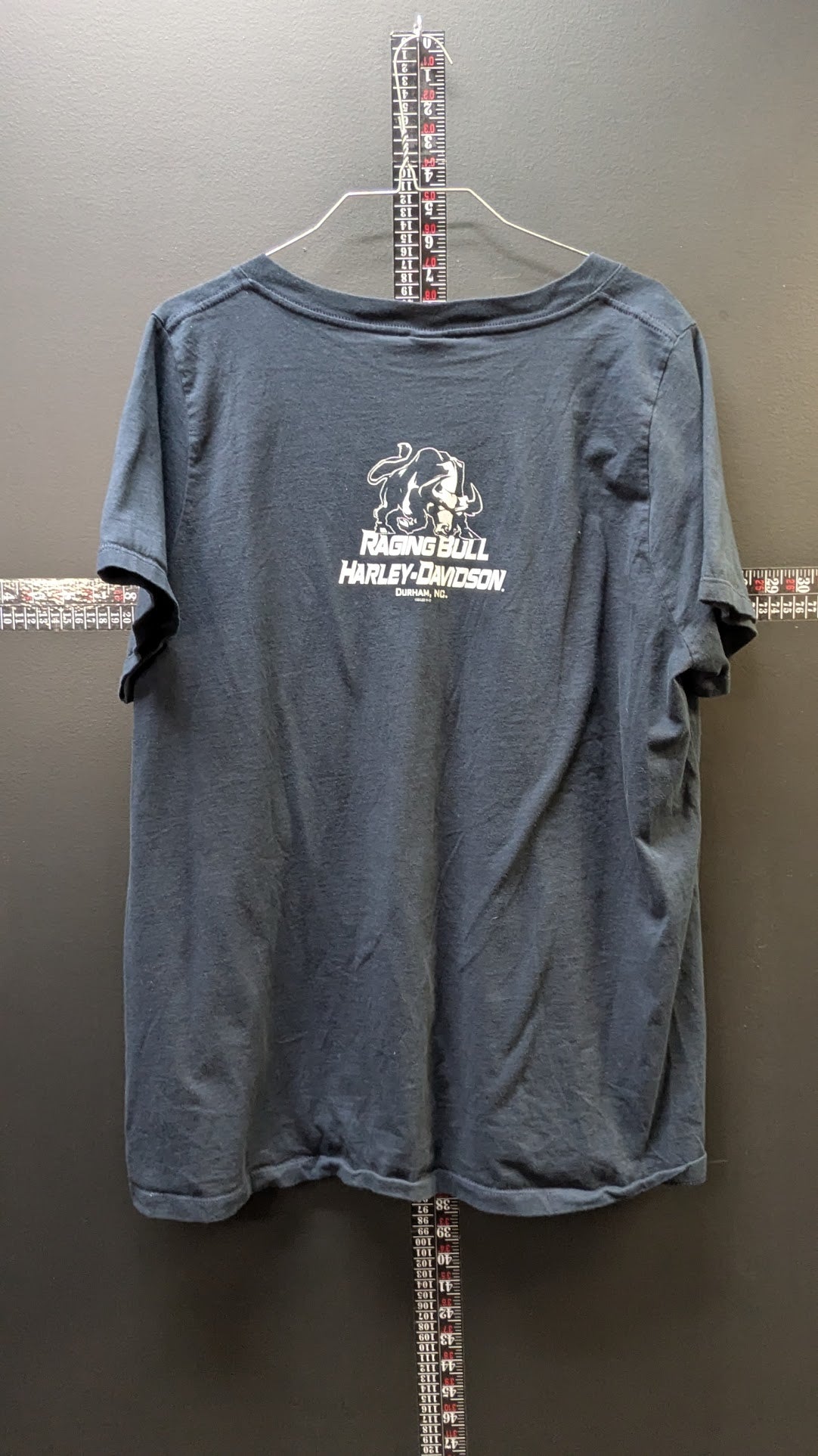 Harley-Davidson Ride Free V-Neck T-Shirt Women's 3XL Raging Bull Durham NC USA