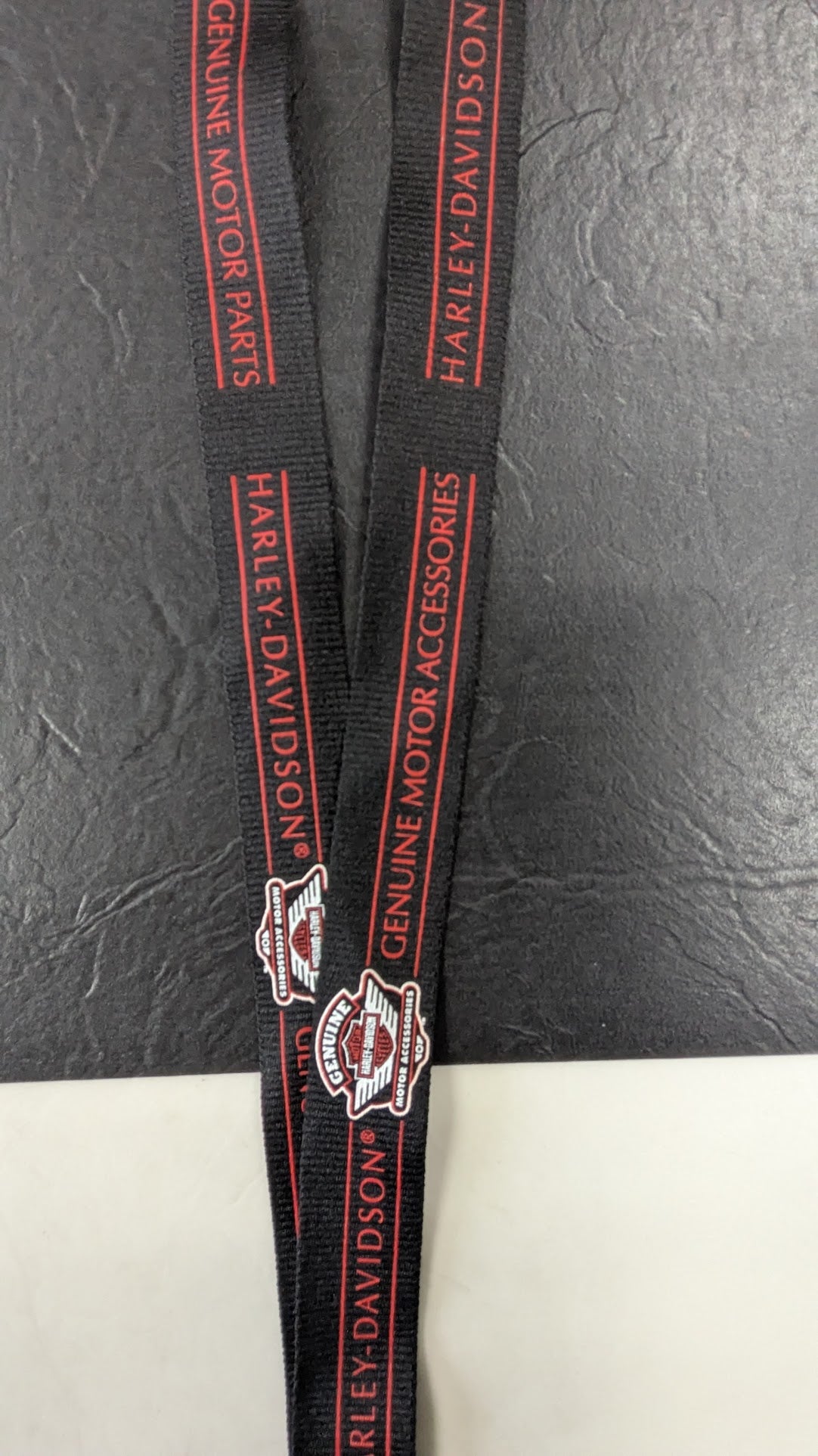 Harley-Davidson Genuine Motor Parts Lanyard Black Red Key Holder