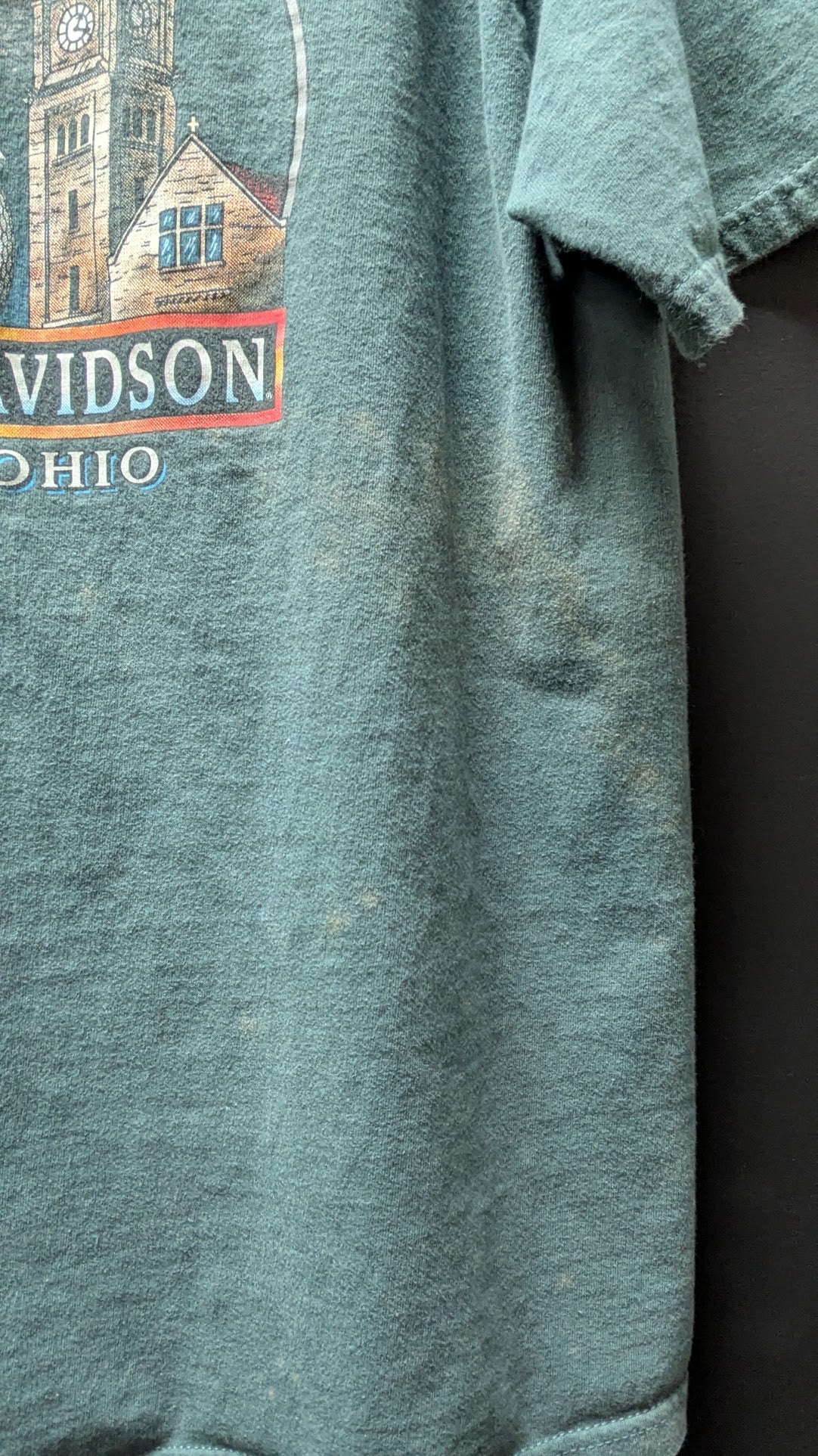 Vintage 1998-1999 Harley-Davidson Buckminn's Xenia Ohio Dealer T-Shirt Green Large
