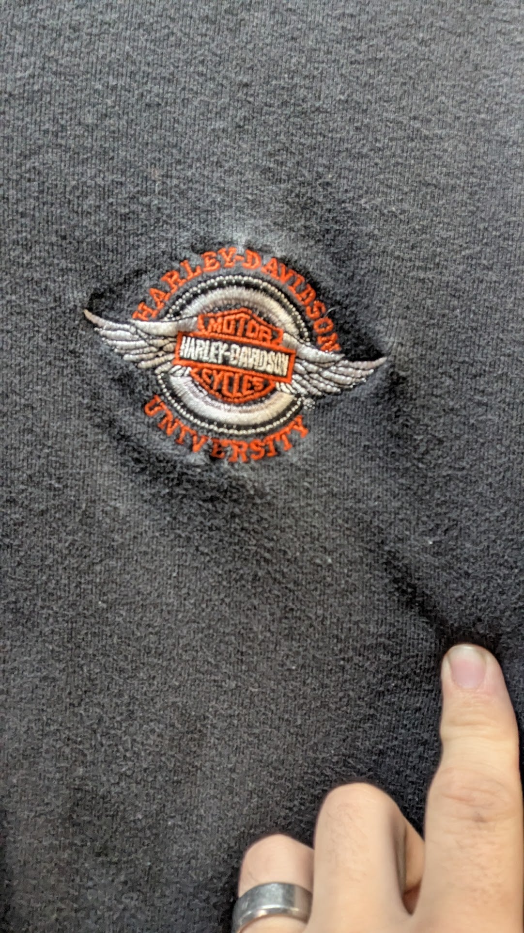 Harley-Davidson University Women's Black V-Neck T-Shirt Size Medium
