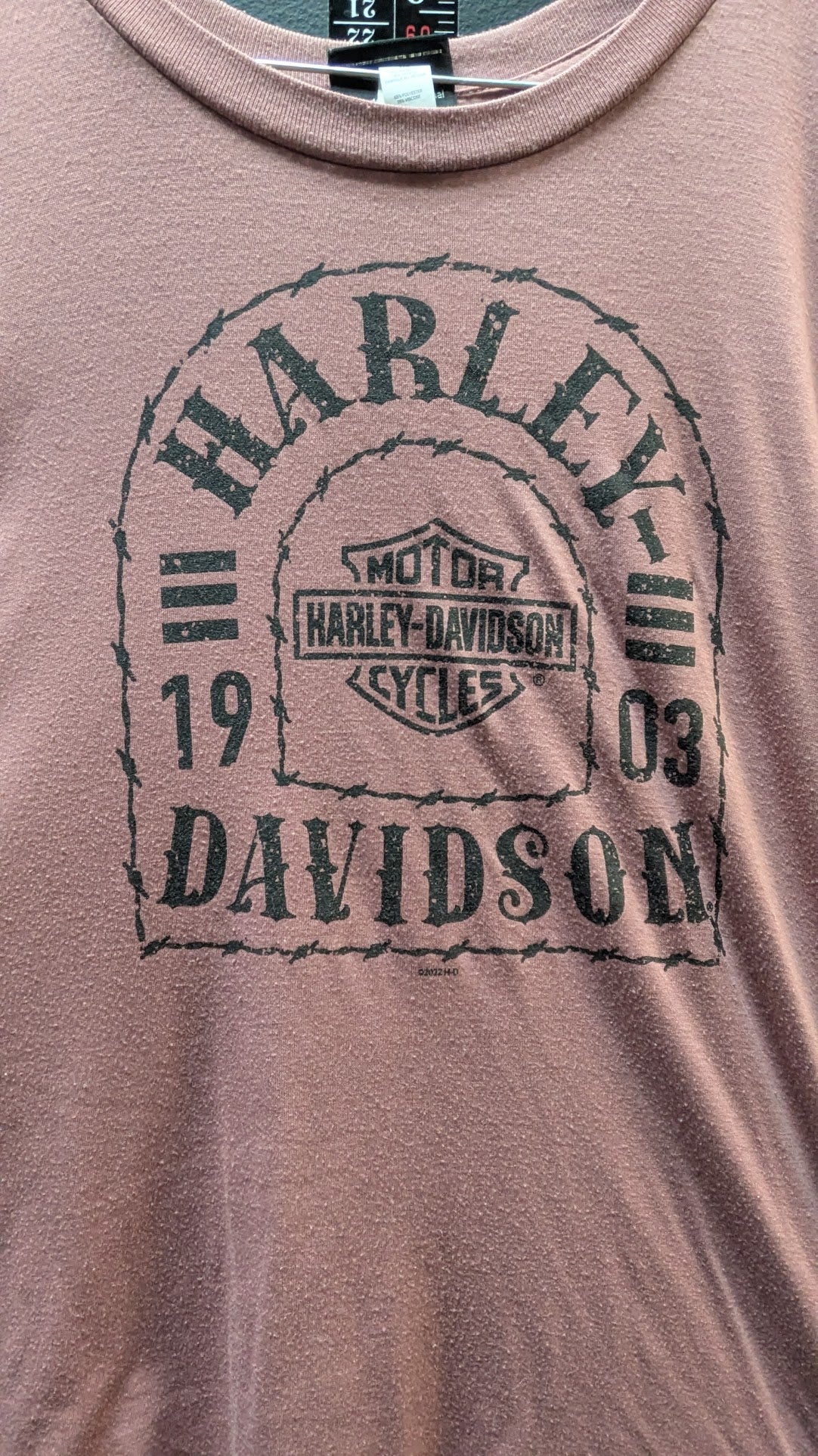 Harley-Davidson Women's Dolman Sleeve Graphic Top Pink Raging Bull Durham NC Size 2XL