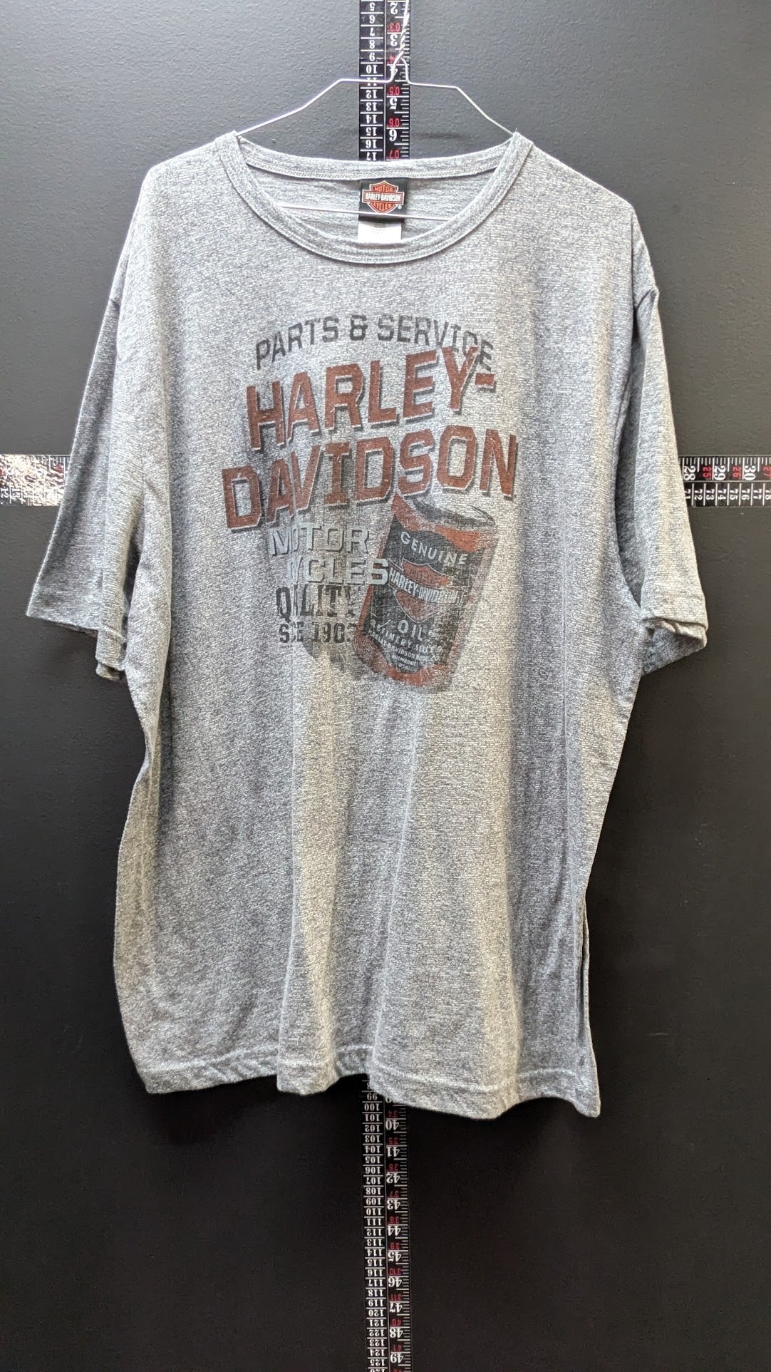 Harley-Davidson Women's Graphic T-Shirt Gray Heather Genuine Motor Oil Parts & Service XXL