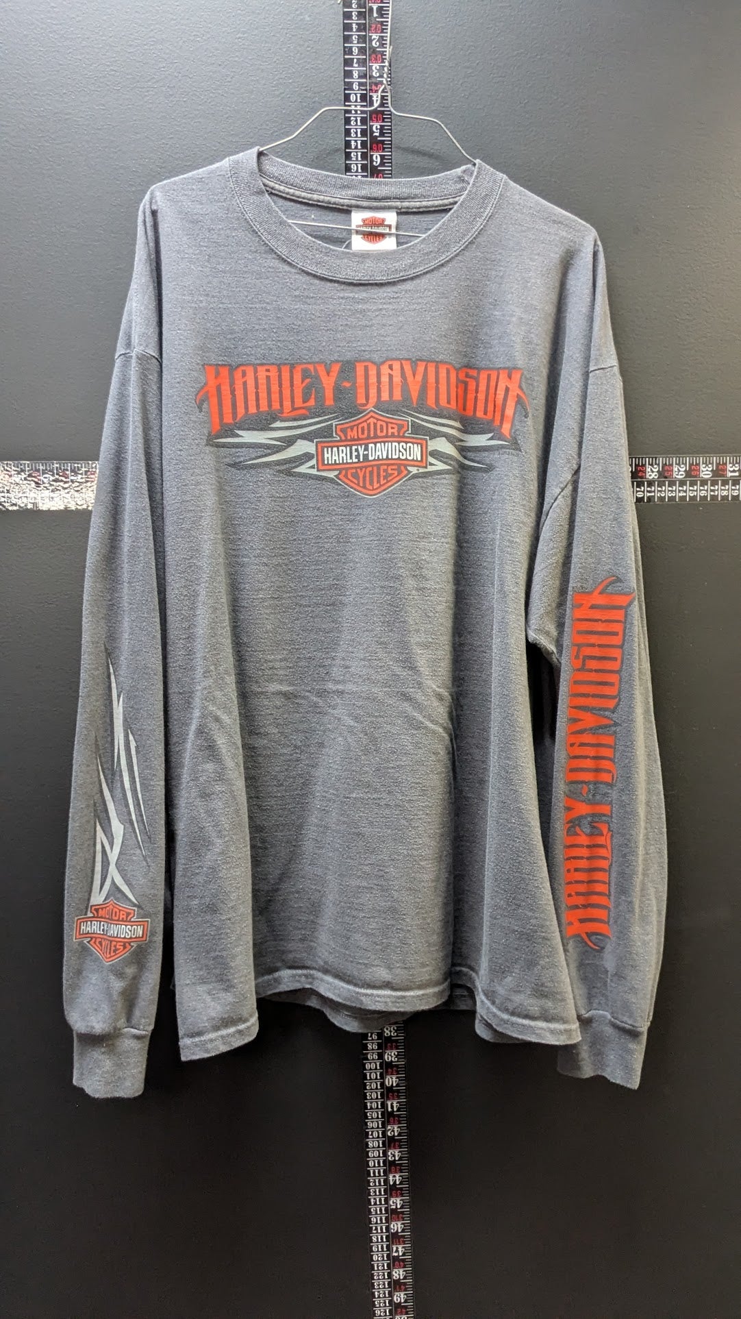 Harley-Davidson Long Sleeve T-Shirt Men's 2XL Gray O'Toole's Harley-Davidson Wurtsboro NY