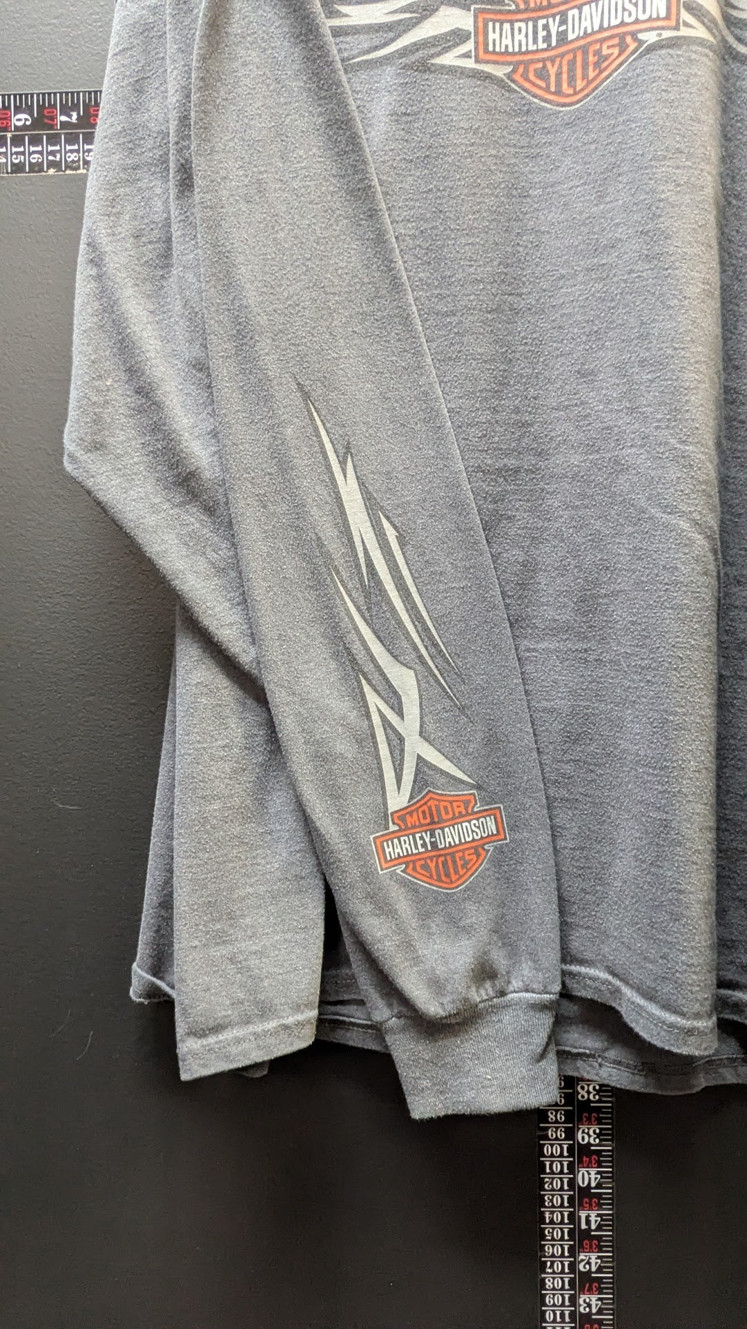 Harley-Davidson Long Sleeve T-Shirt Men's 2XL Gray O'Toole's Harley-Davidson Wurtsboro NY
