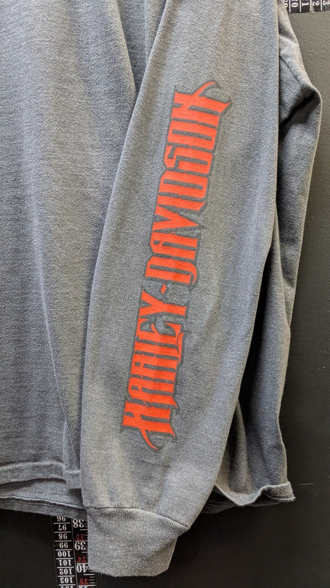 Harley-Davidson Long Sleeve T-Shirt Men's 2XL Gray O'Toole's Harley-Davidson Wurtsboro NY