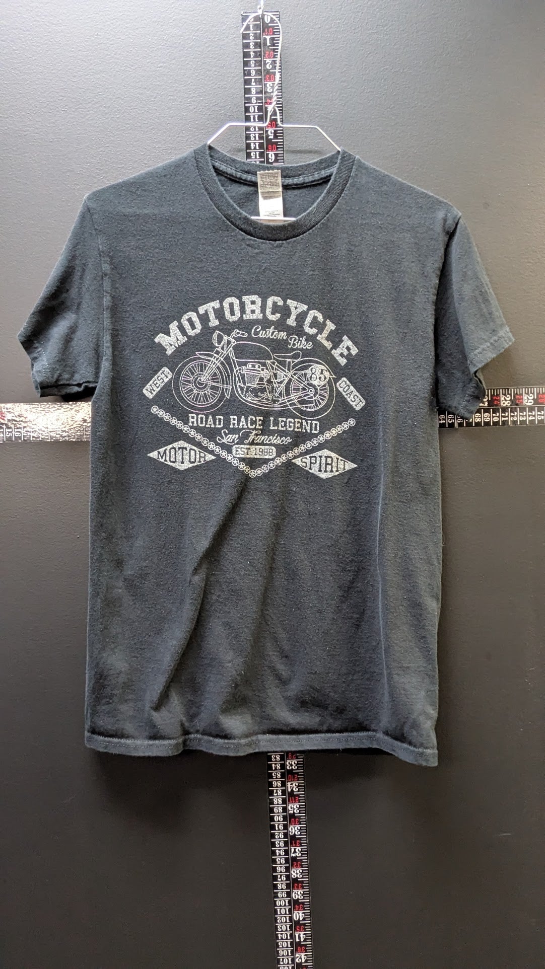 Motorcycle Custom Bike Road Race Legend T-Shirt Men's Small Gray Graphic Tee
