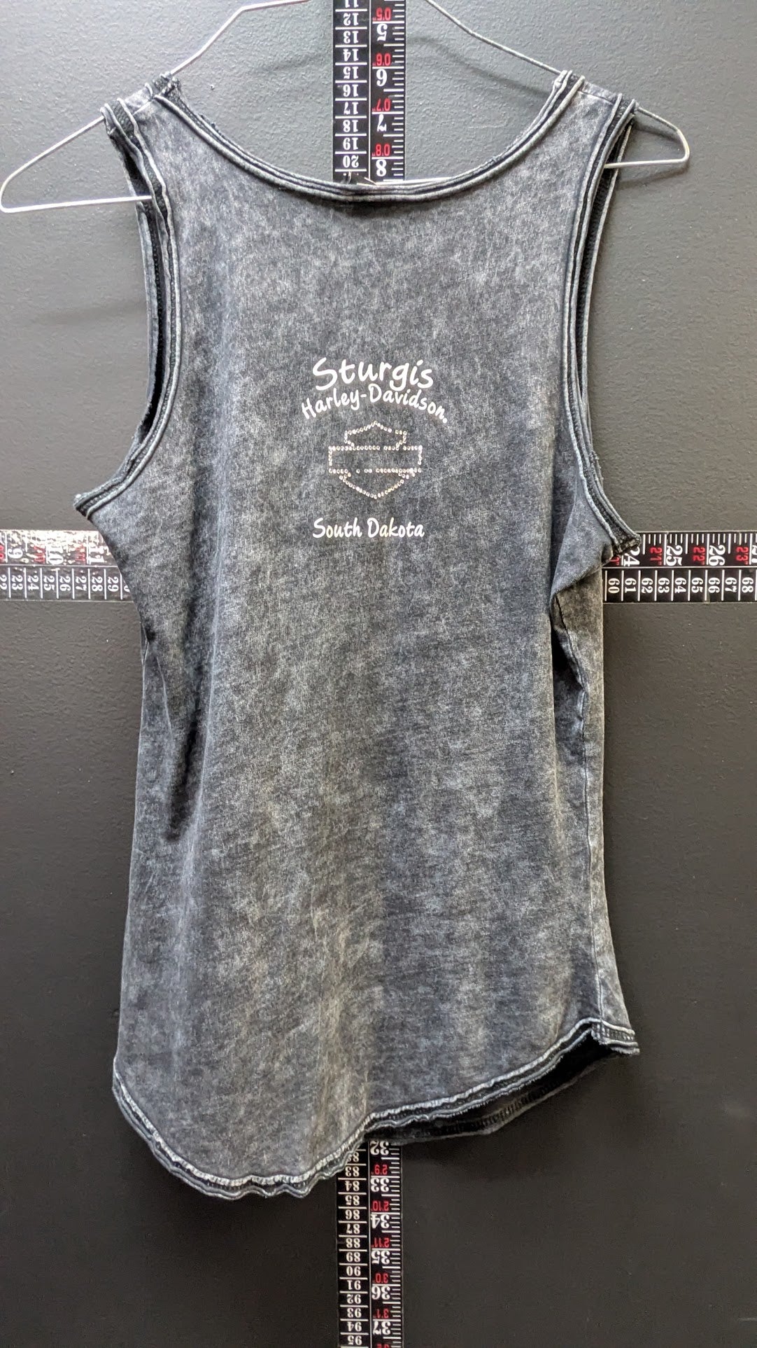 2019 Harley-Davidson Black Hills Rally Tank Top Women's XS Gray Acid Wash Sturgis SD
