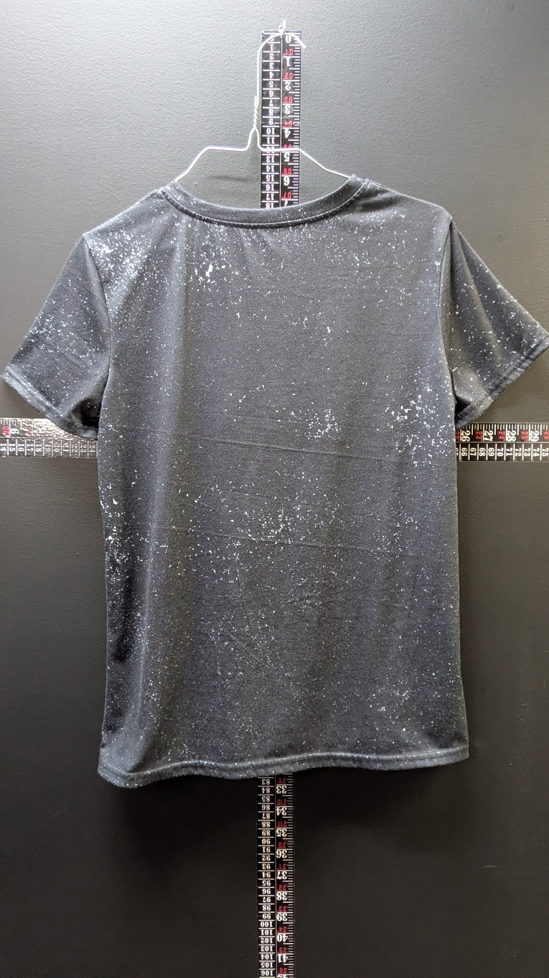 Bike Hair Don't Care Graphic T-Shirt Women's Black Bleach Splatter Tee