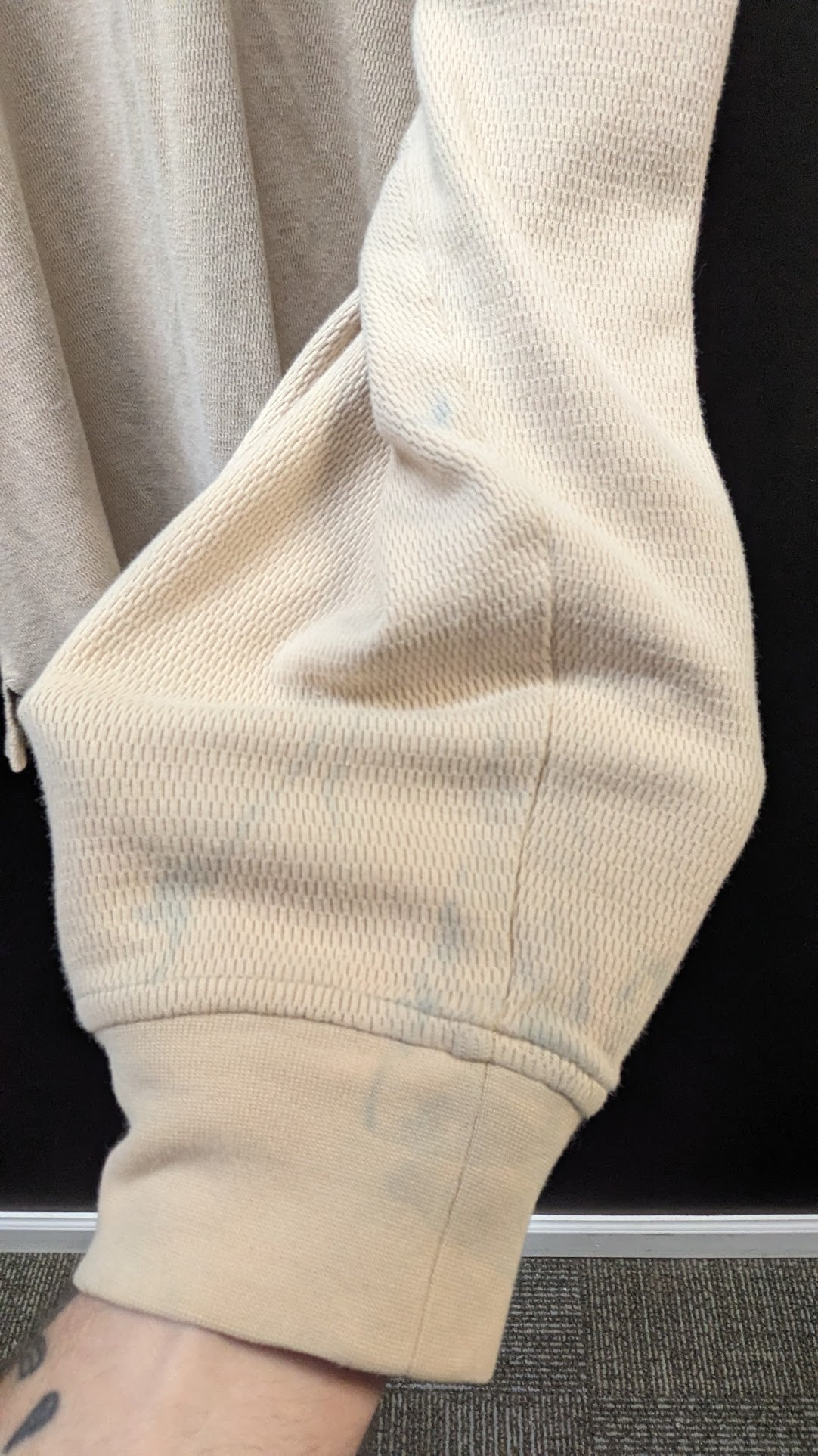 Harley-Davidson Men's XL Long Sleeve Thermal Henley Shirt Beige Hale's Mansfield Ohio