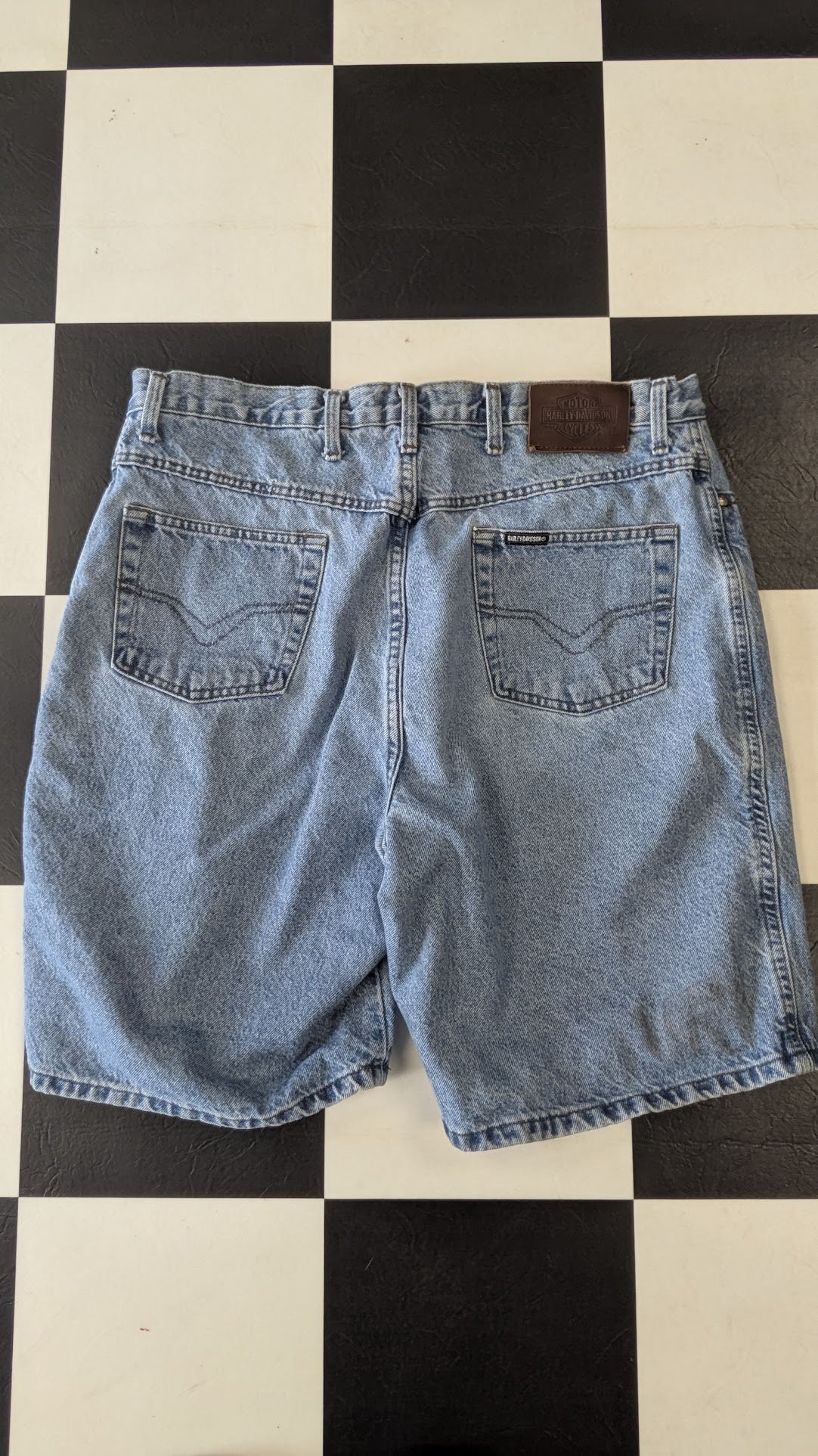 Vintage Harley-Davidson Biker Blues Denim Shorts Men's 38 Made in USA