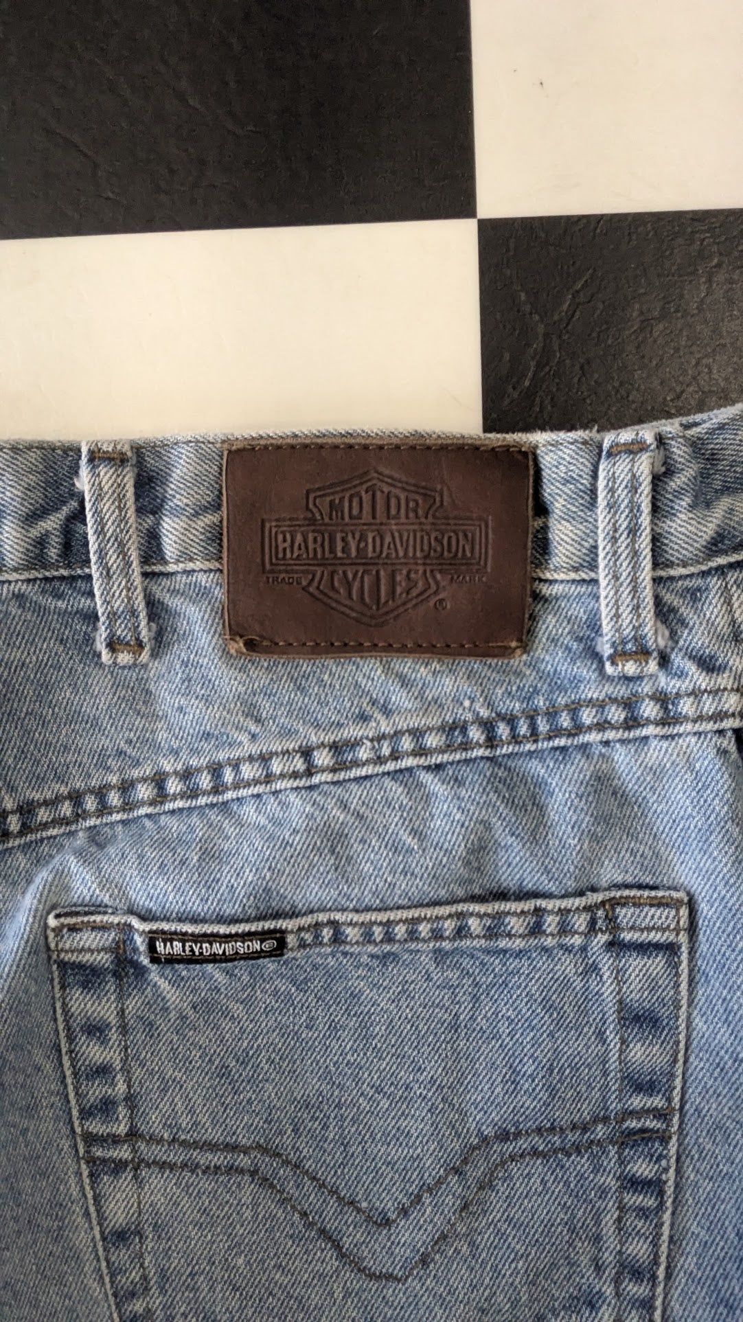 Vintage Harley-Davidson Biker Blues Denim Shorts Men's 38 Made in USA