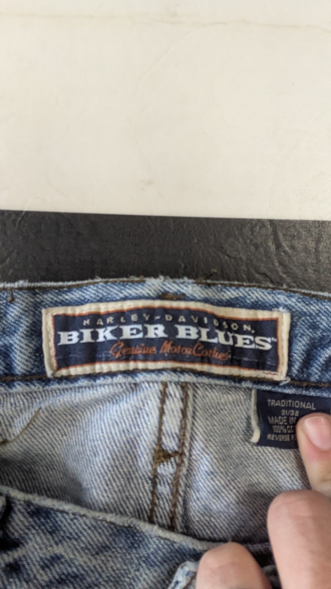 Vintage Harley-Davidson Biker Blues Traditional Fit Jeans – Light Wash Denim – 31x32