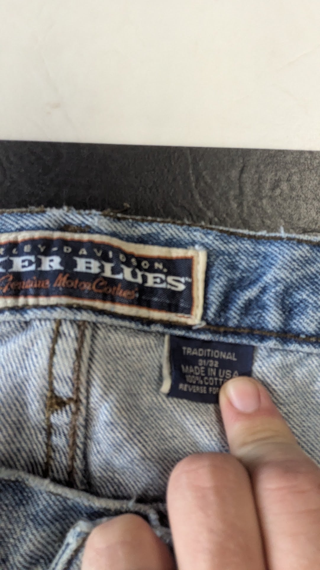Vintage Harley-Davidson Biker Blues Traditional Fit Jeans – Light Wash Denim – 31x32