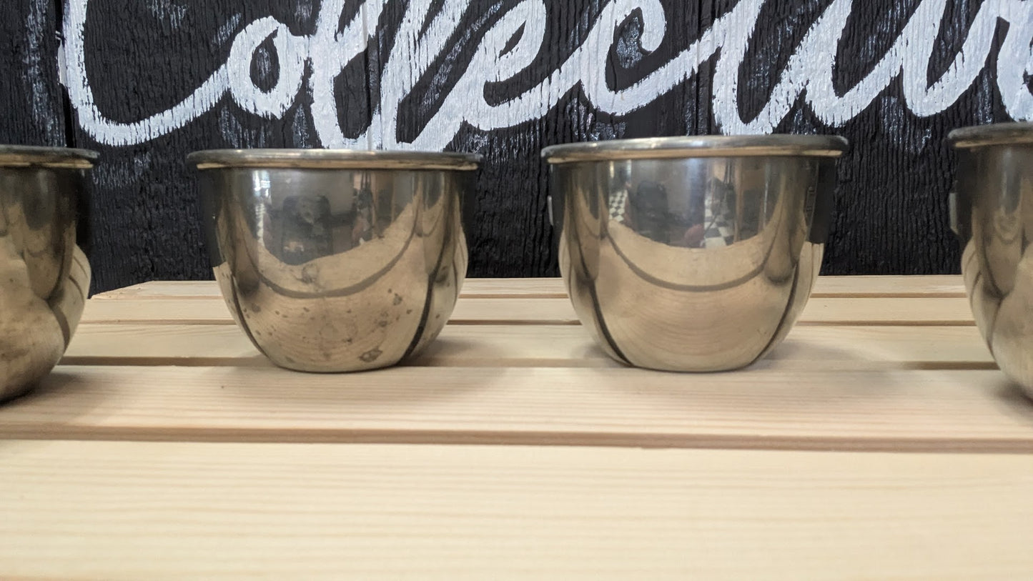 Vintage Harley-Davidson Pewter Cups Set of 4 – Bar & Shield Logo Drinkware Collectibles