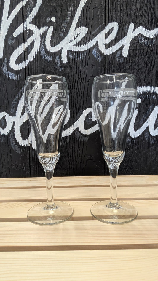 Harley-Davidson Cruisin' The Caribbean Champagne Flutes – Set of 2 Collectible Glasses
