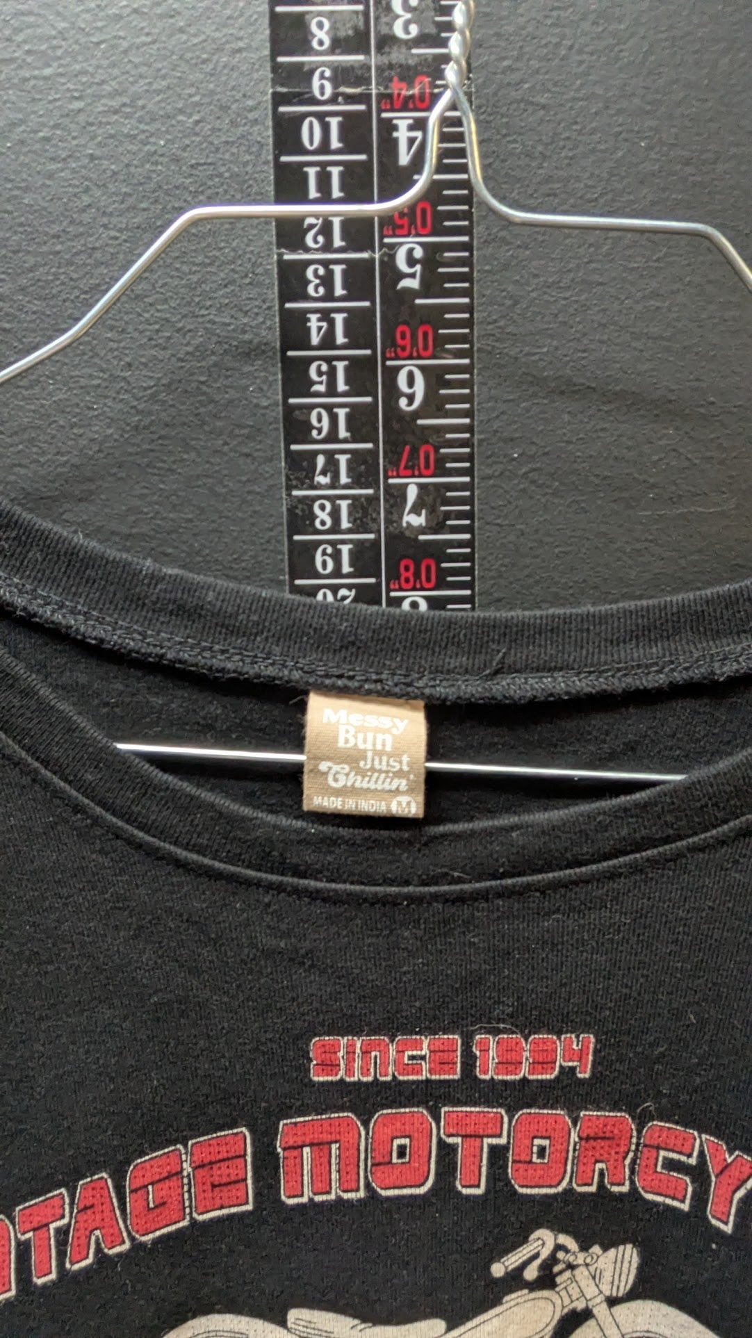 Vintage Motorcycle Graphic T-Shirt Women's Medium Black Ride Fast New York