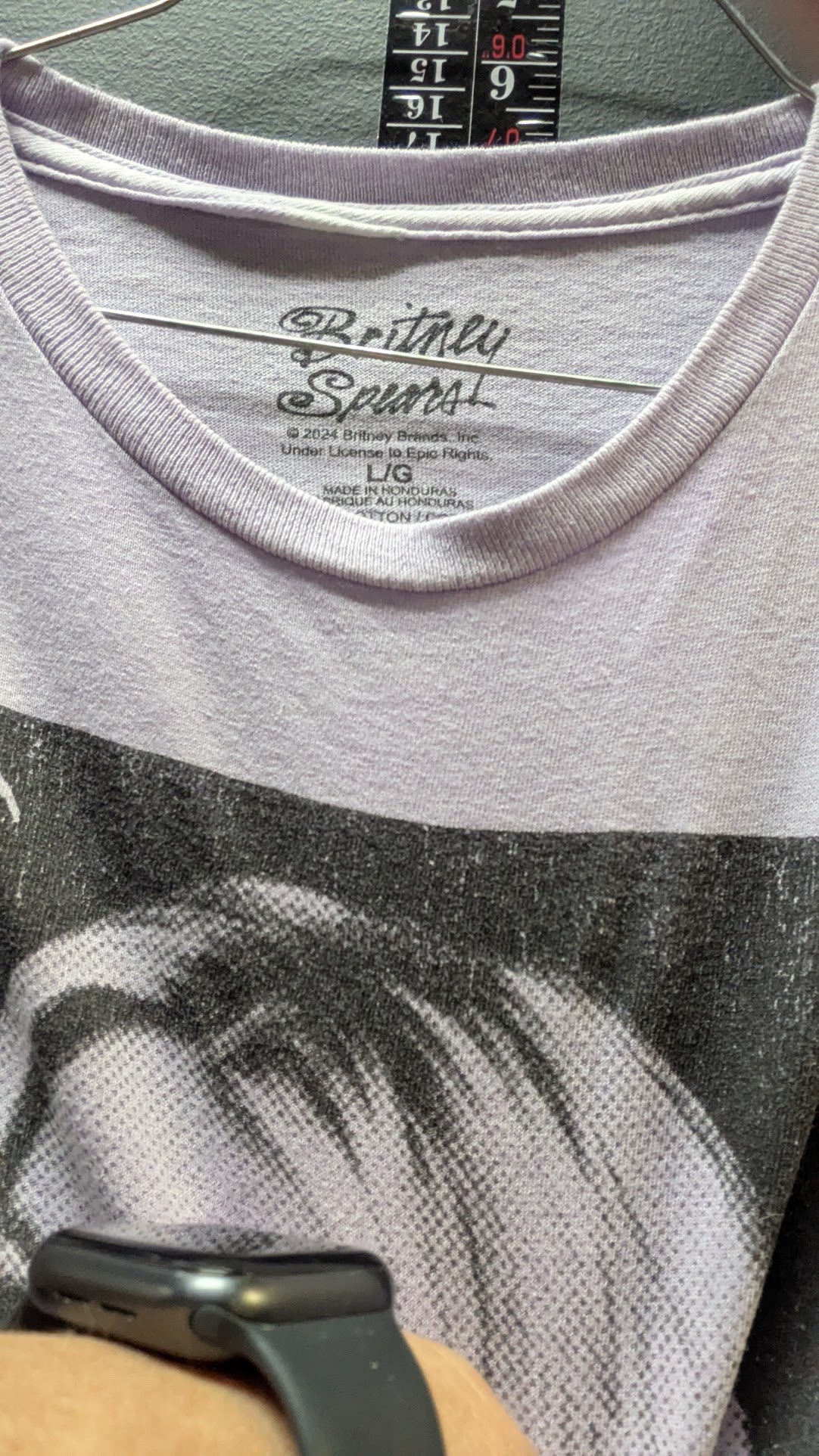 Britney Spears Graphic T-Shirt Large Lavender Licensed Pop Music Tee