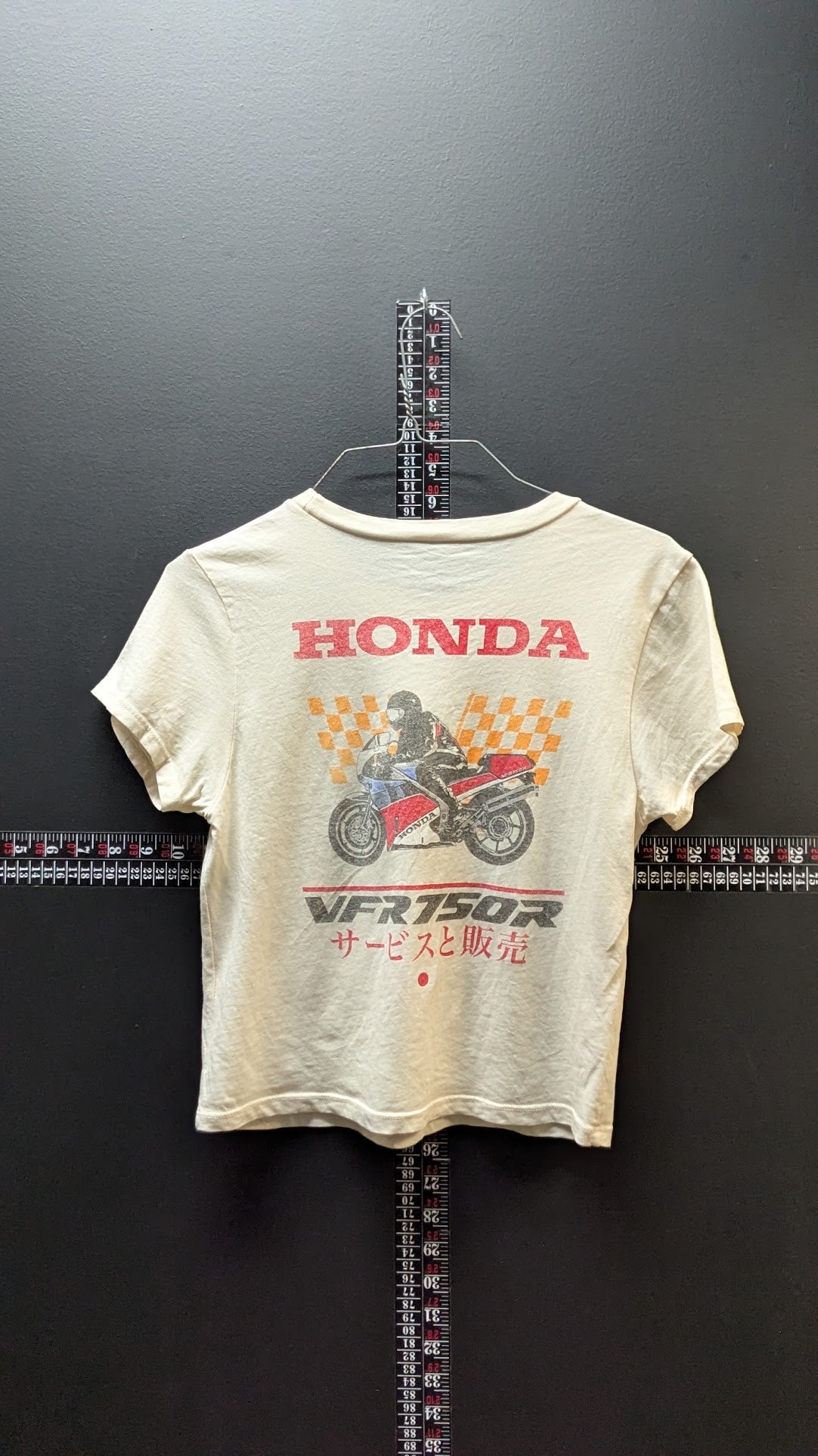 Honda VFR750R Graphic T-Shirt Medium Official Licensed Motorcycle Tee Cream