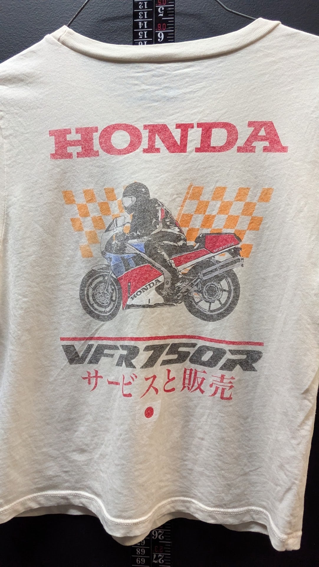 Honda VFR750R Graphic T-Shirt Medium Official Licensed Motorcycle Tee Cream