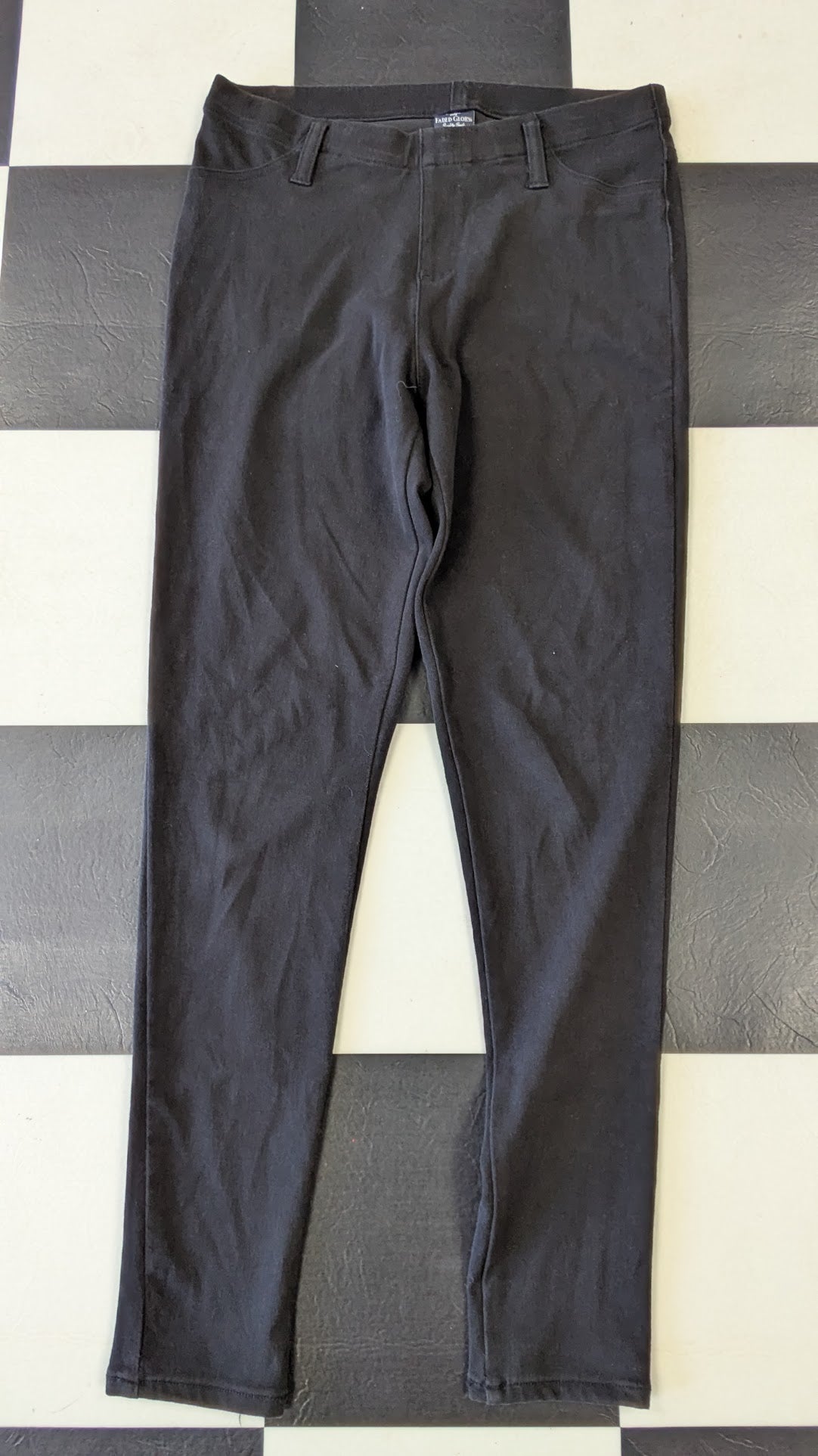 Faded Glory Denim Basics Jeggings Womens Medium 8-10 Black Pull On Stretch Pants