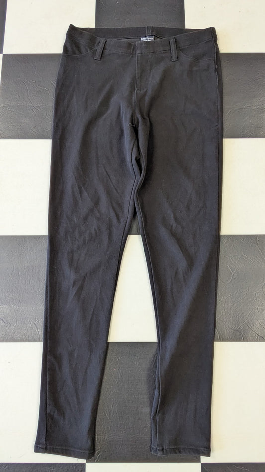 Faded Glory Denim Basics Jeggings Womens Medium 8-10 Black Pull On Stretch Pants