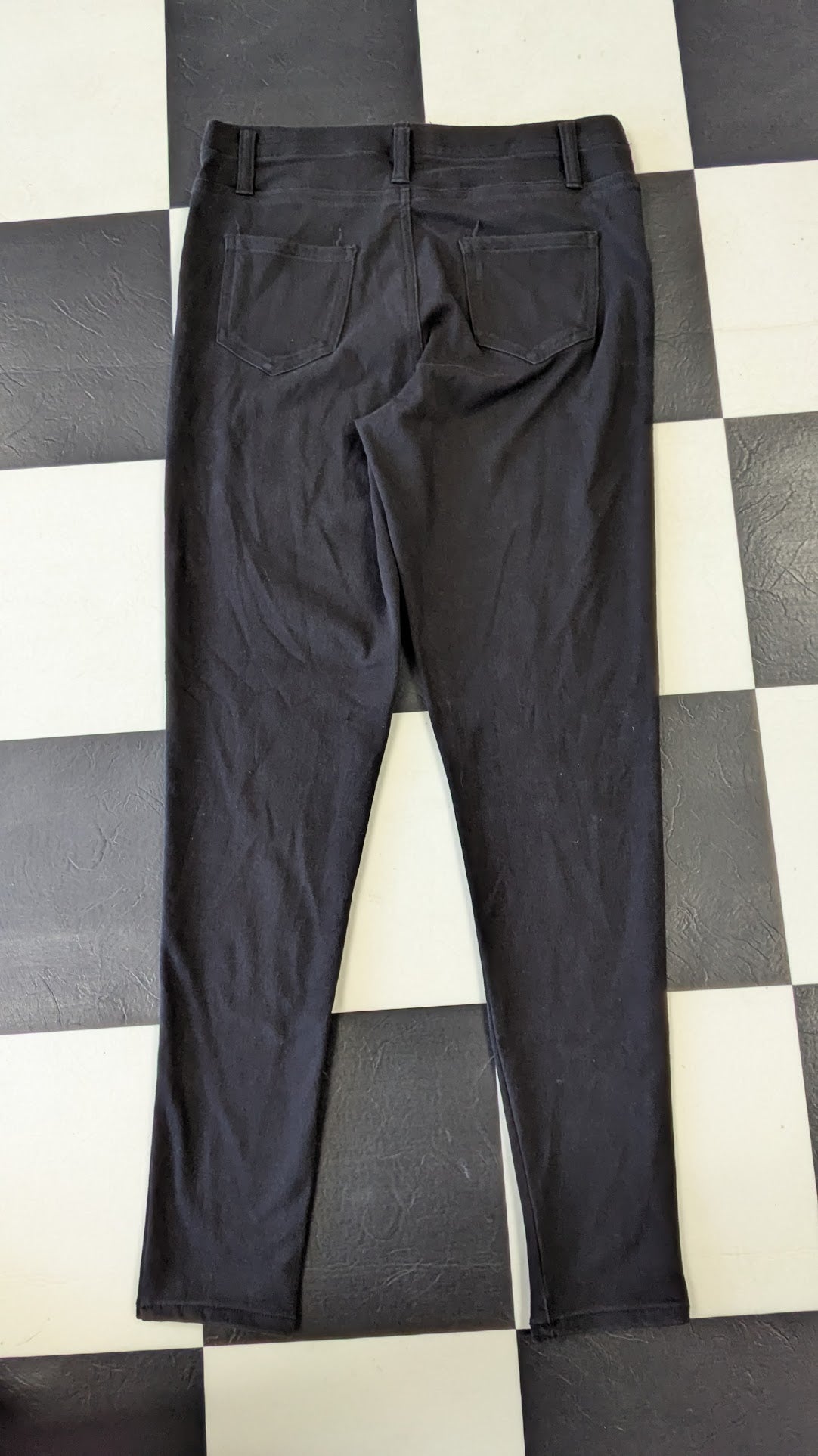 Faded Glory Denim Basics Jeggings Womens Medium 8-10 Black Pull On Stretch Pants