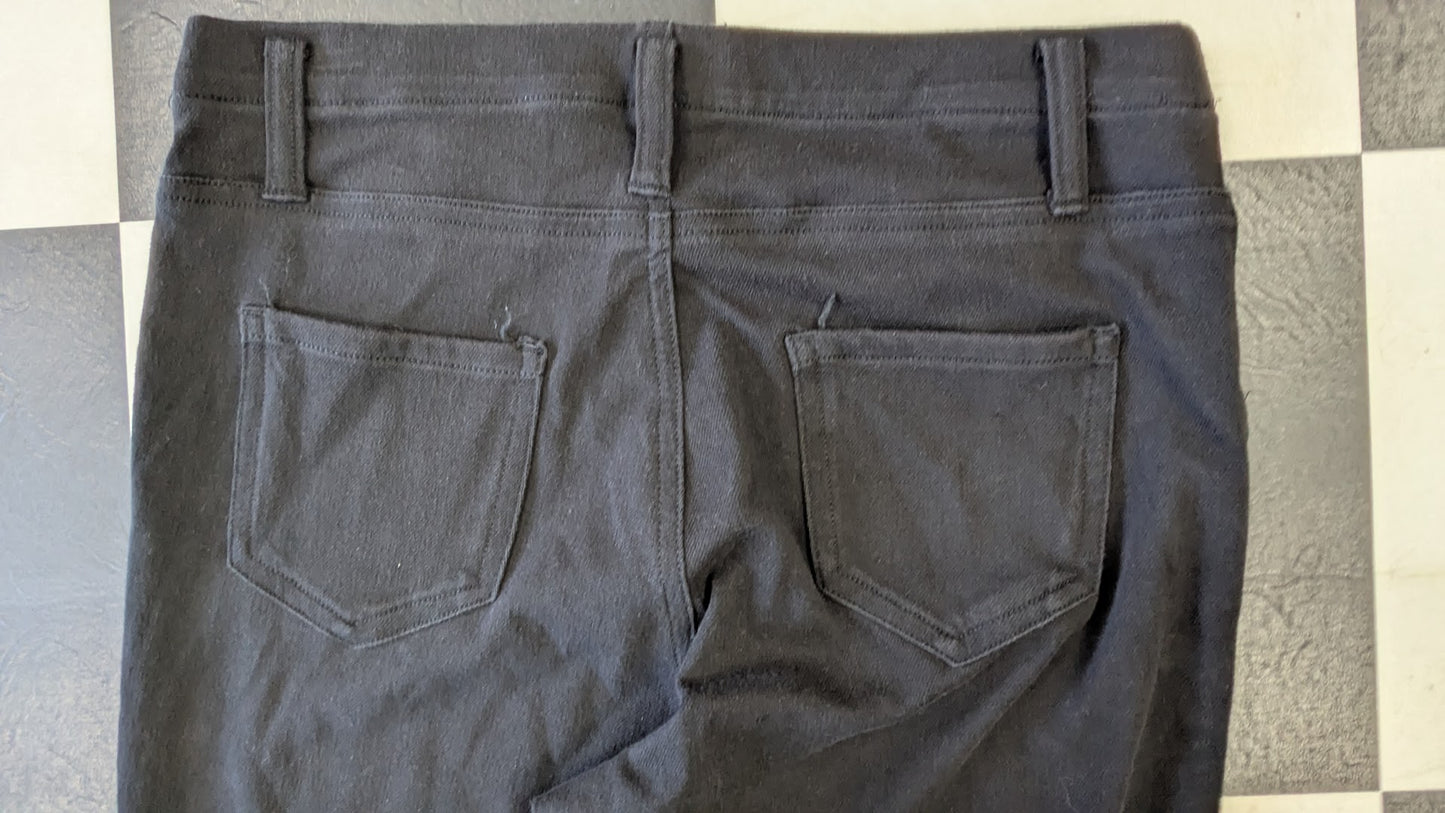 Faded Glory Denim Basics Jeggings Womens Medium 8-10 Black Pull On Stretch Pants