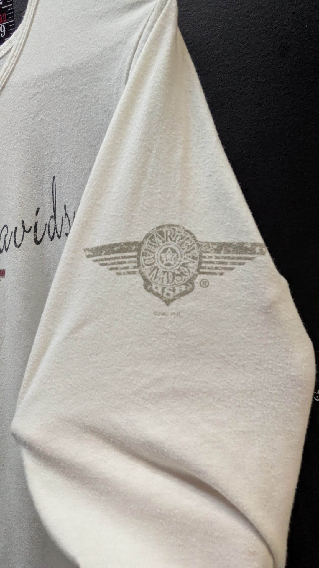 Harley-Davidson Womens Long Sleeve Graphic Shirt White Winged Logo 2008