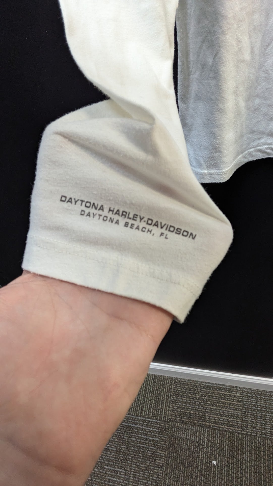 Harley-Davidson Womens Long Sleeve Graphic Shirt White Winged Logo 2008