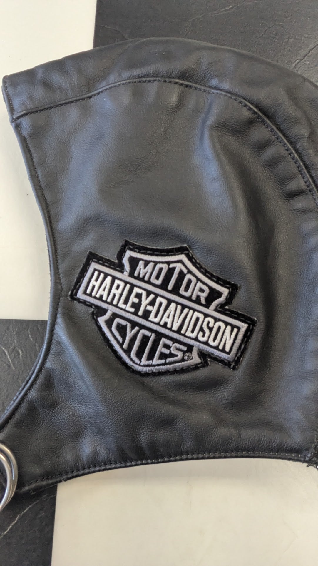 Harley-Davidson Leather Riding Skull Cap Black Bar Shield Biker Helmet Liner USA