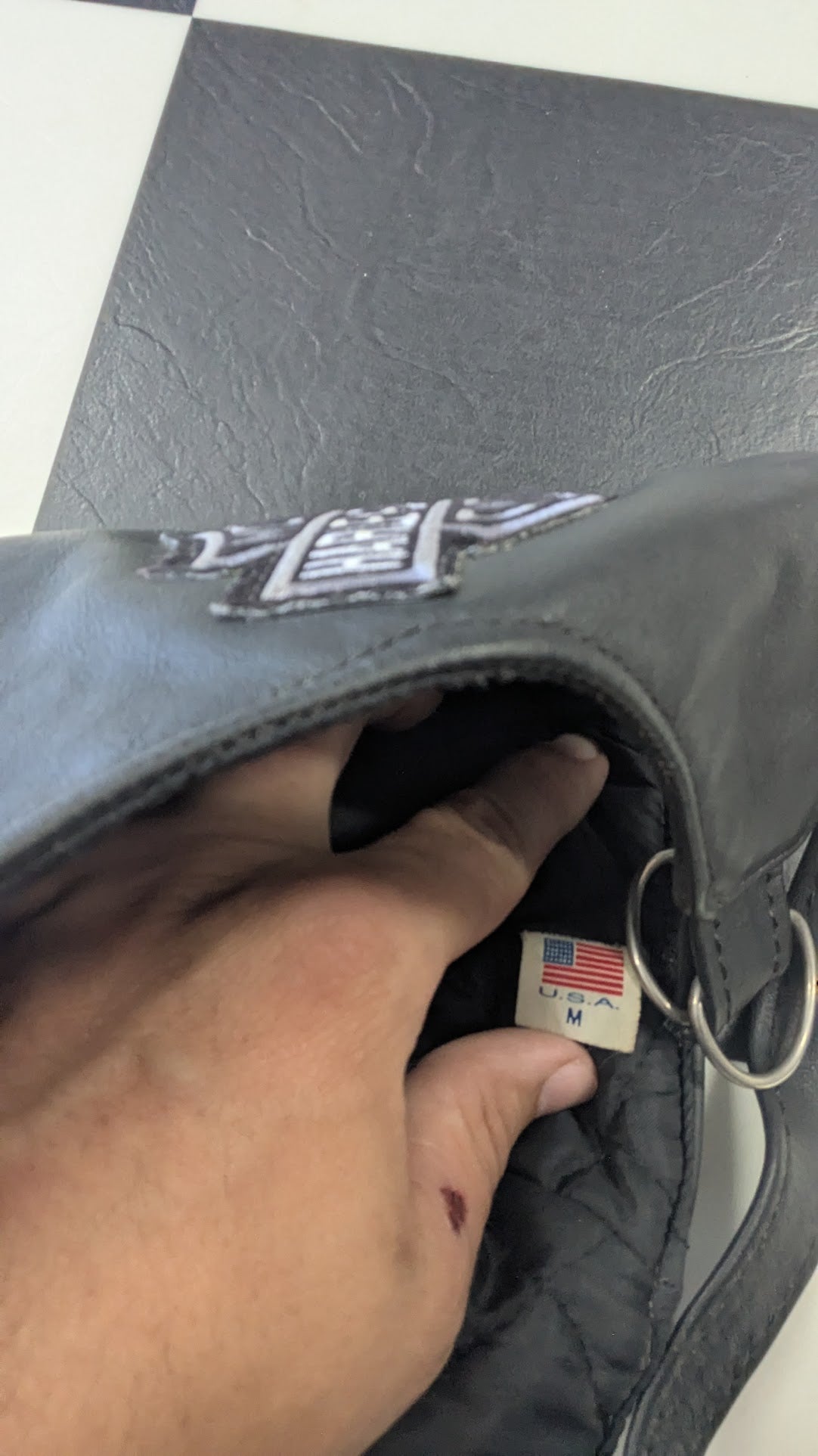 Harley-Davidson Leather Riding Skull Cap Black Bar Shield Biker Helmet Liner USA