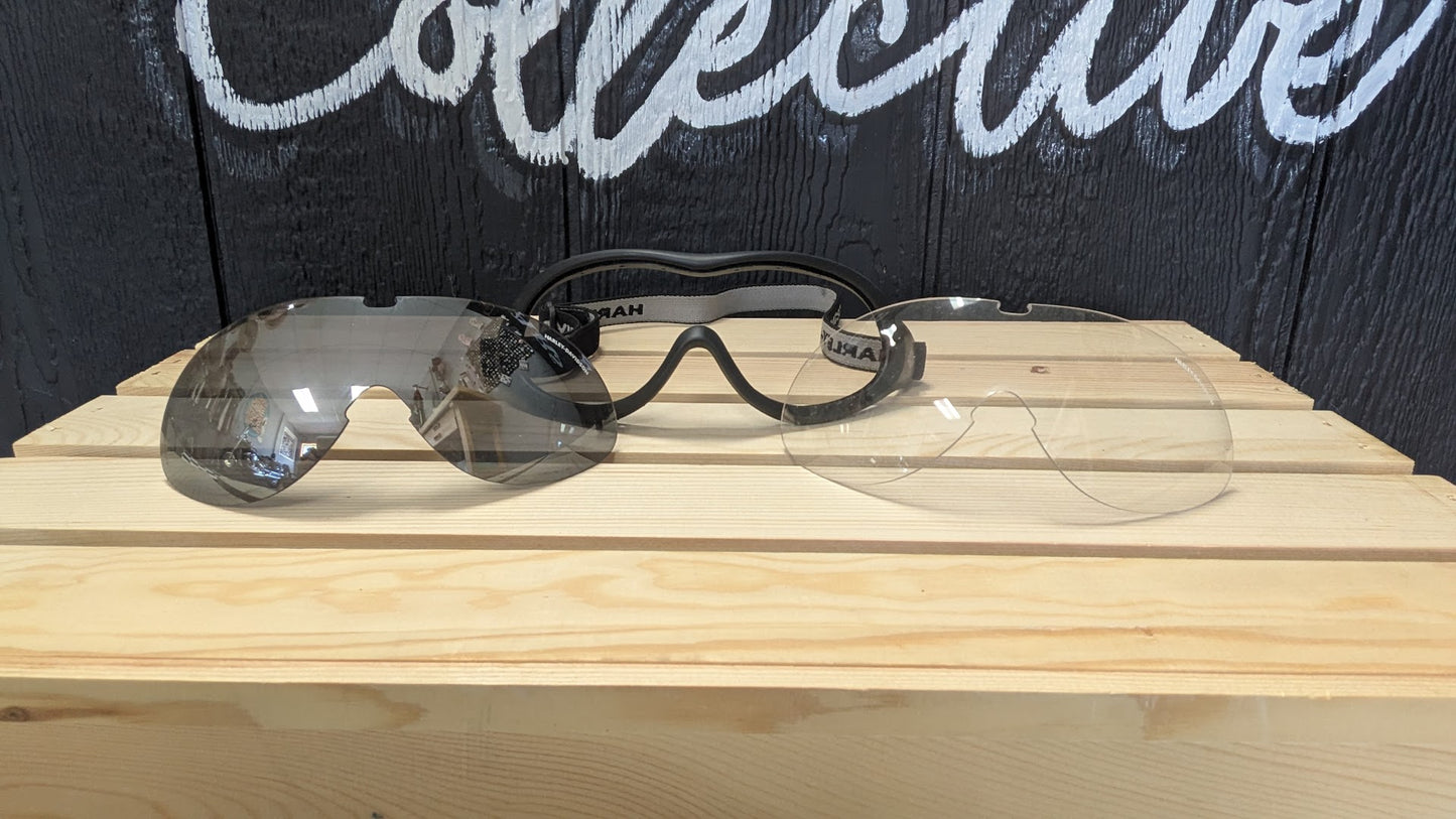 Harley-Davidson Motorcycle Riding Glasses Goggles Interchangeable Clear & Smoke Lenses