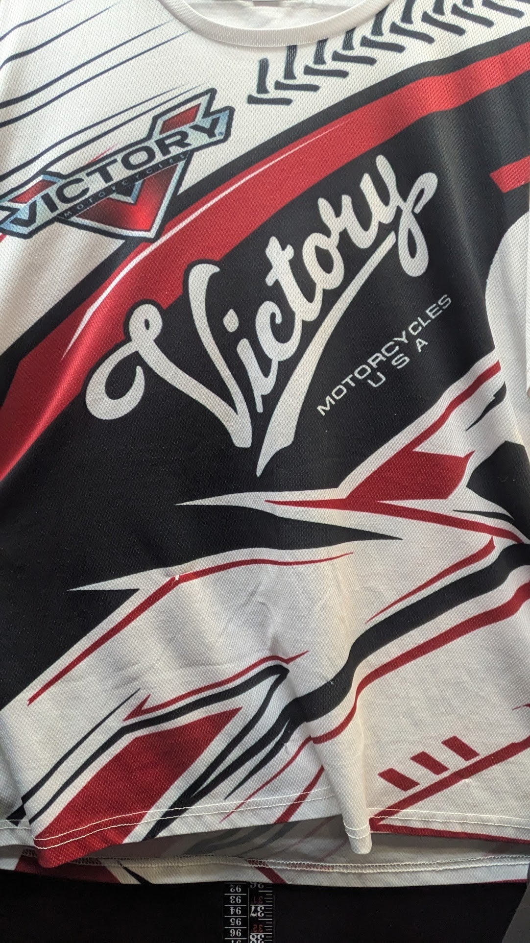 Victory Motorcycles Racing Jersey Shirt Men's 4XL White Red Black Motocross Riding