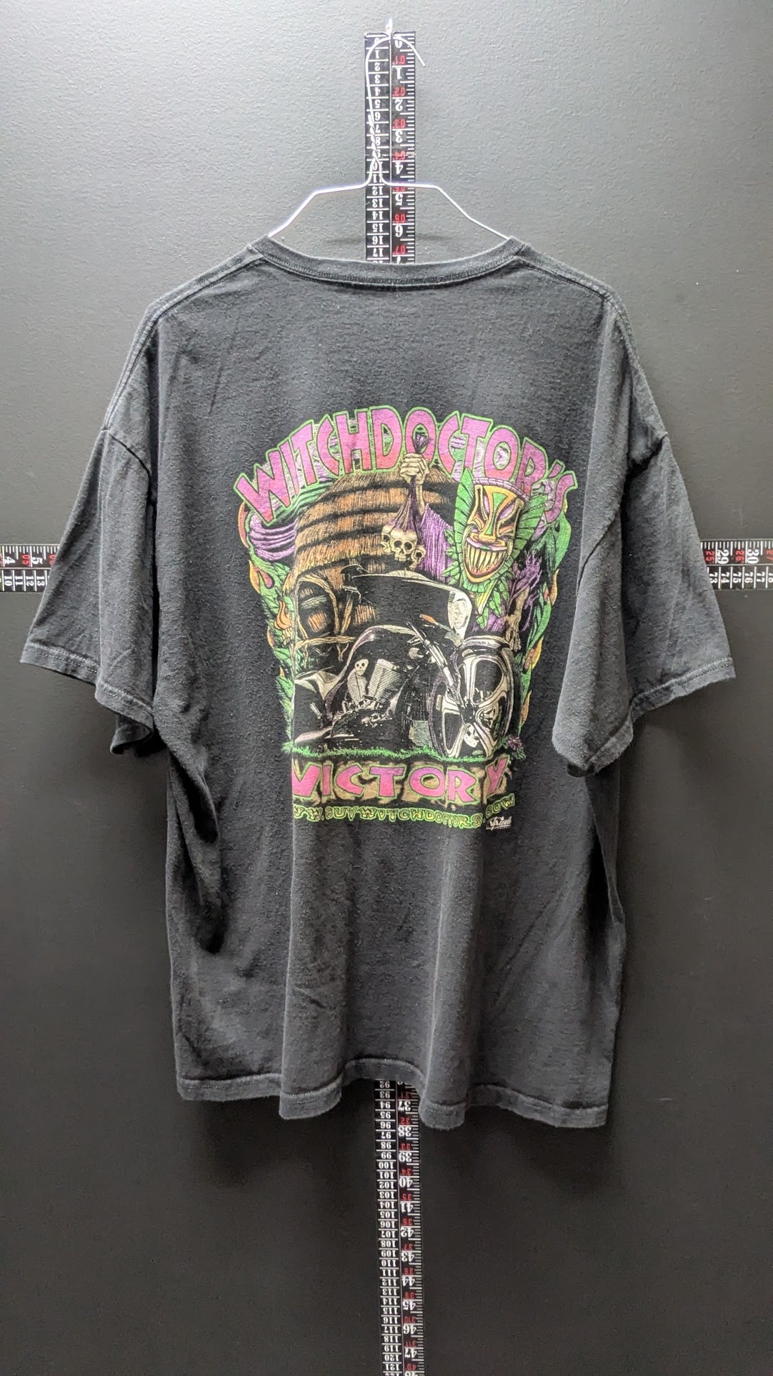 Witchdoctor's Victory Motorcycles Head Hunter Club Graphic T-Shirt Black