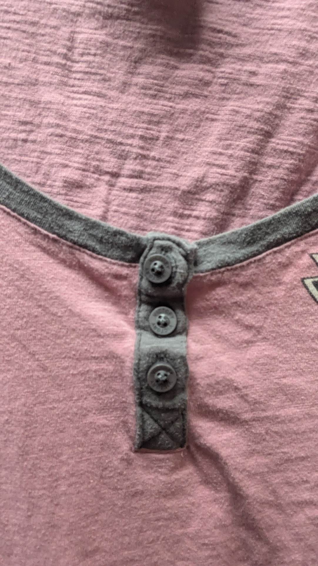 Victory Motorcycles Women's 2XL Pink Gray Henley T-Shirt Short Sleeve