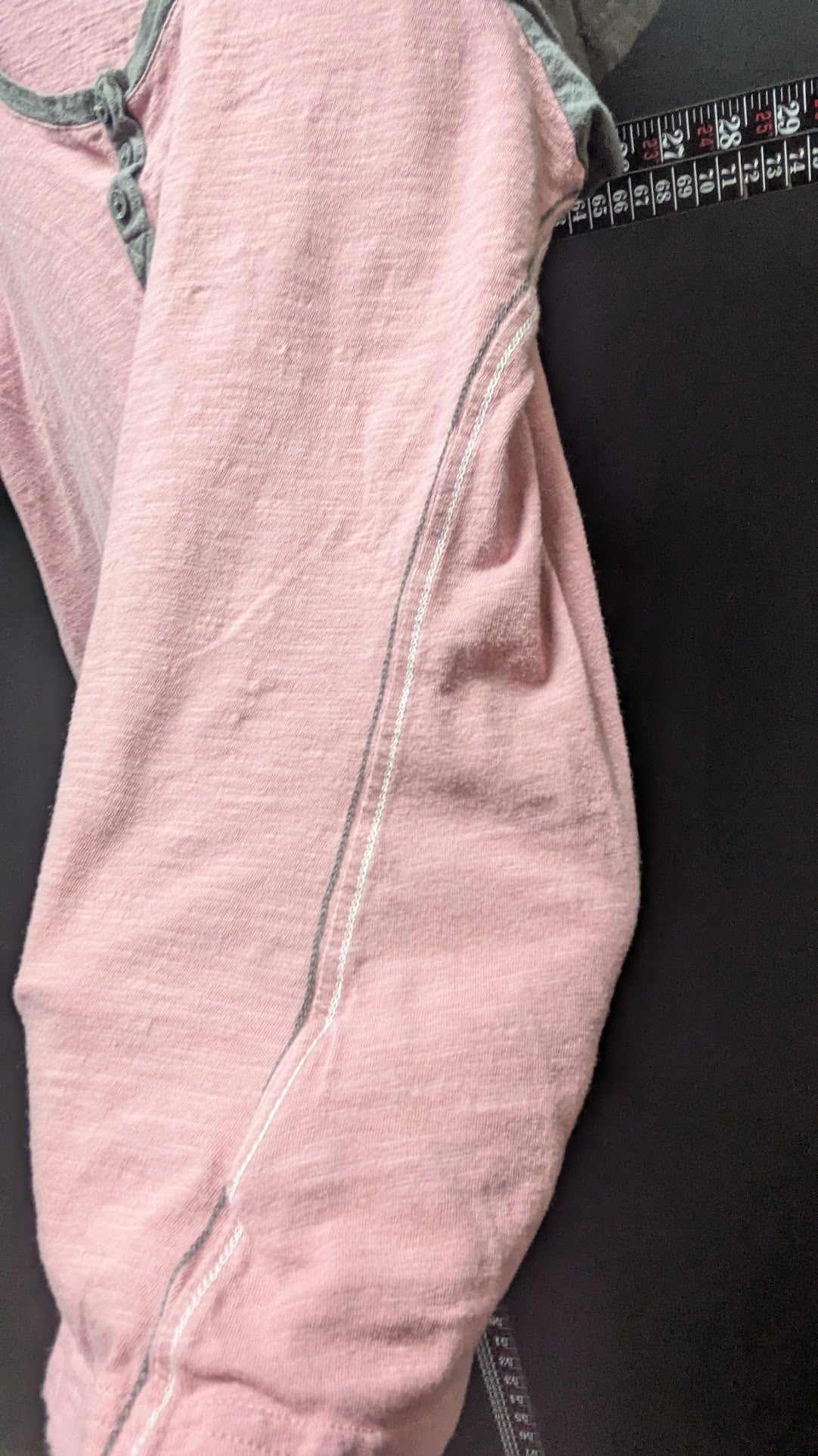 Victory Motorcycles Women's 2XL Pink Gray Henley T-Shirt Short Sleeve