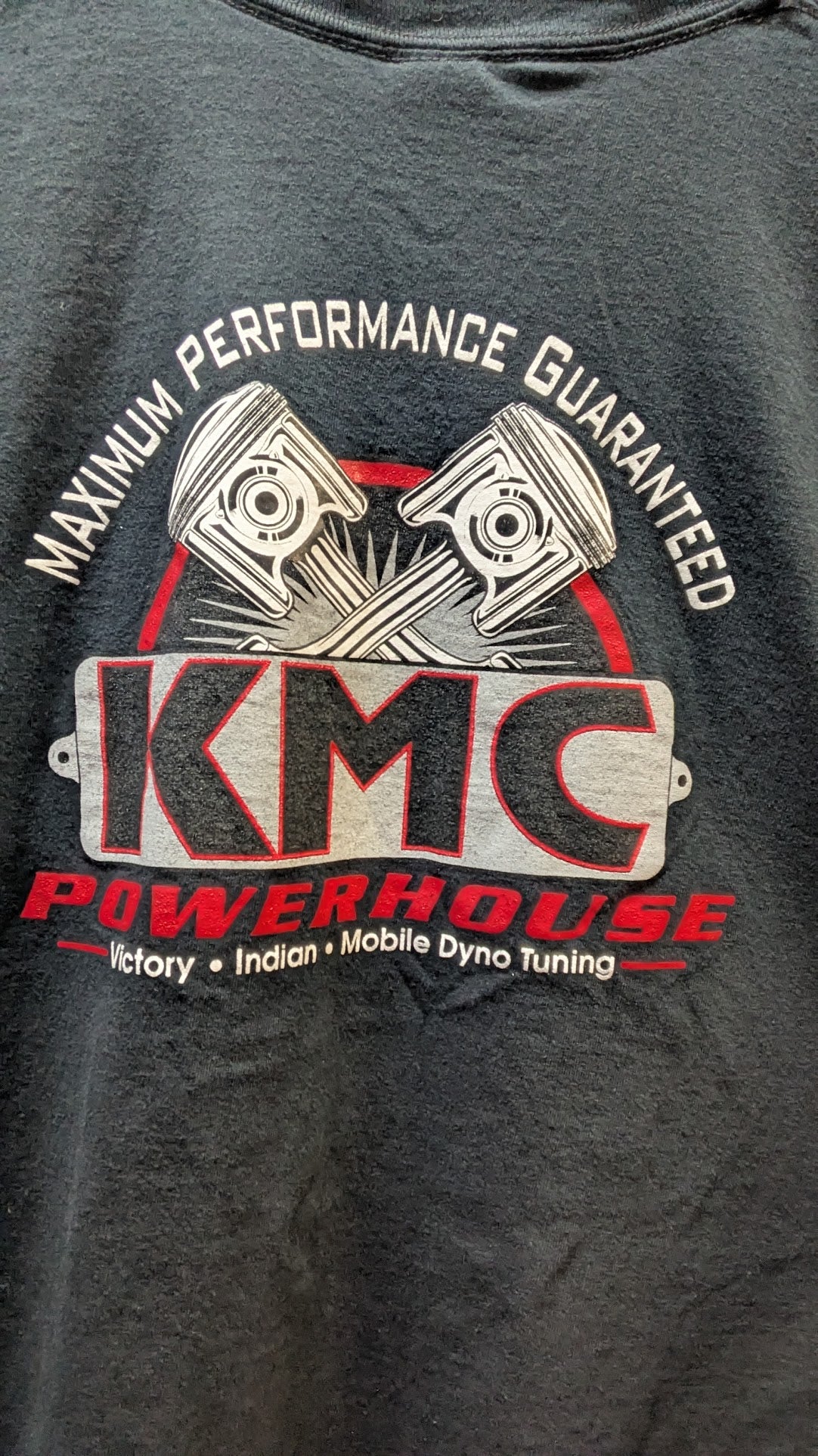 KMC Powerhouse Performance T-Shirt – Men's XL Black Graphic Tee